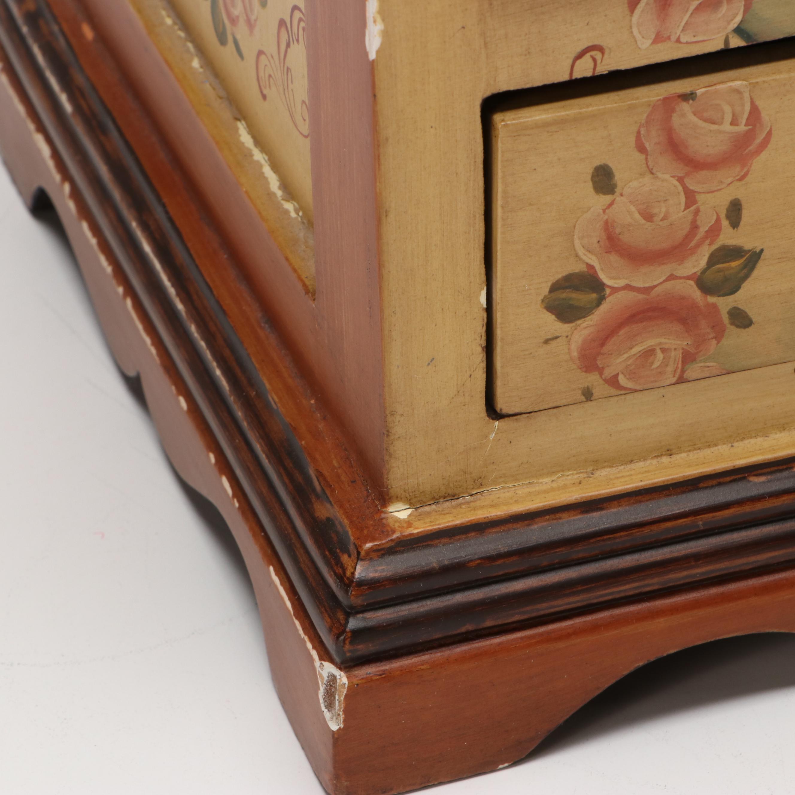 Venetian Style Vintage Wood Jewelry Box