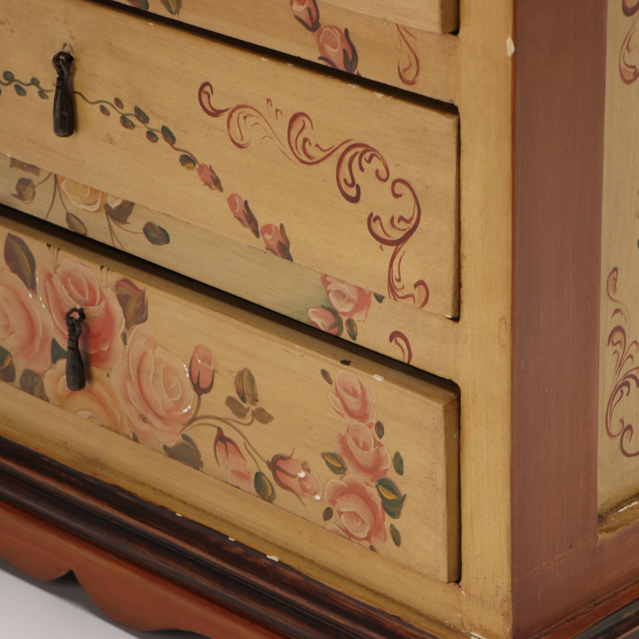 Venetian Style Vintage Wood Jewelry Box