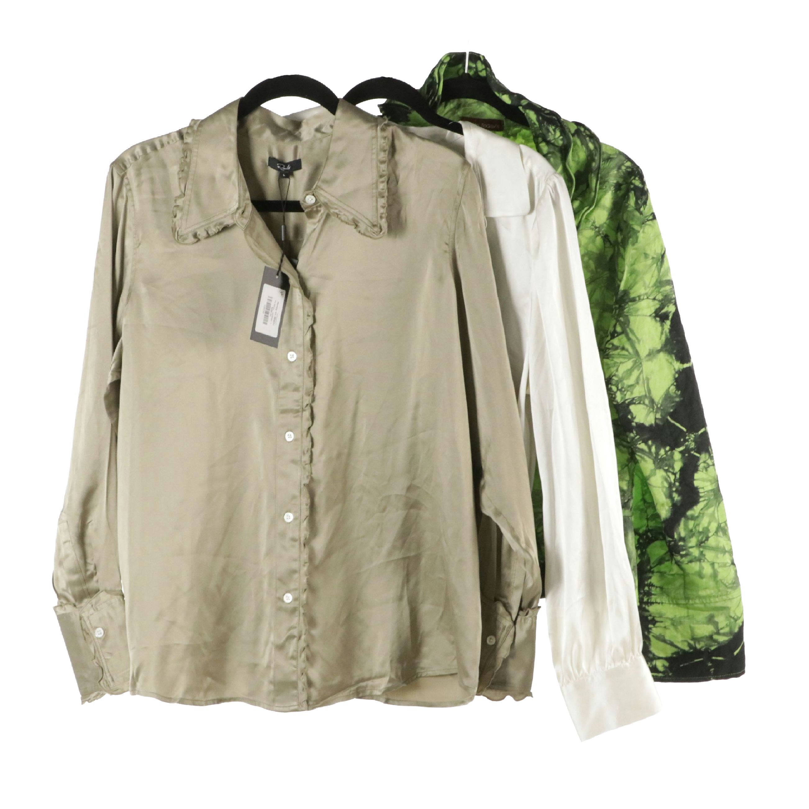 Frame and Rails Neutral Silk Blouses, Design Today's Vintage Printed Jacket