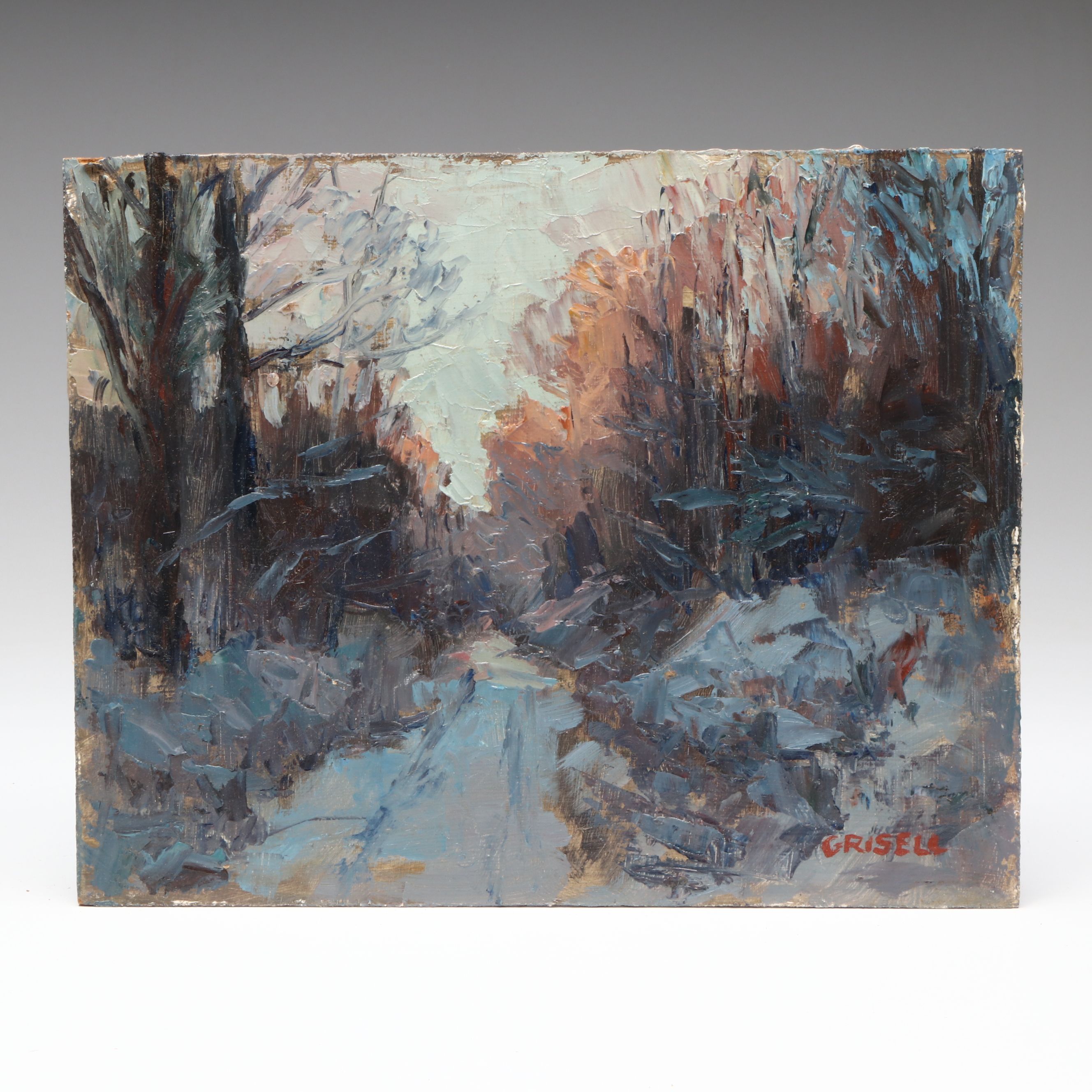 Susan Grisell Winter New England Plein Air Oil Painting
