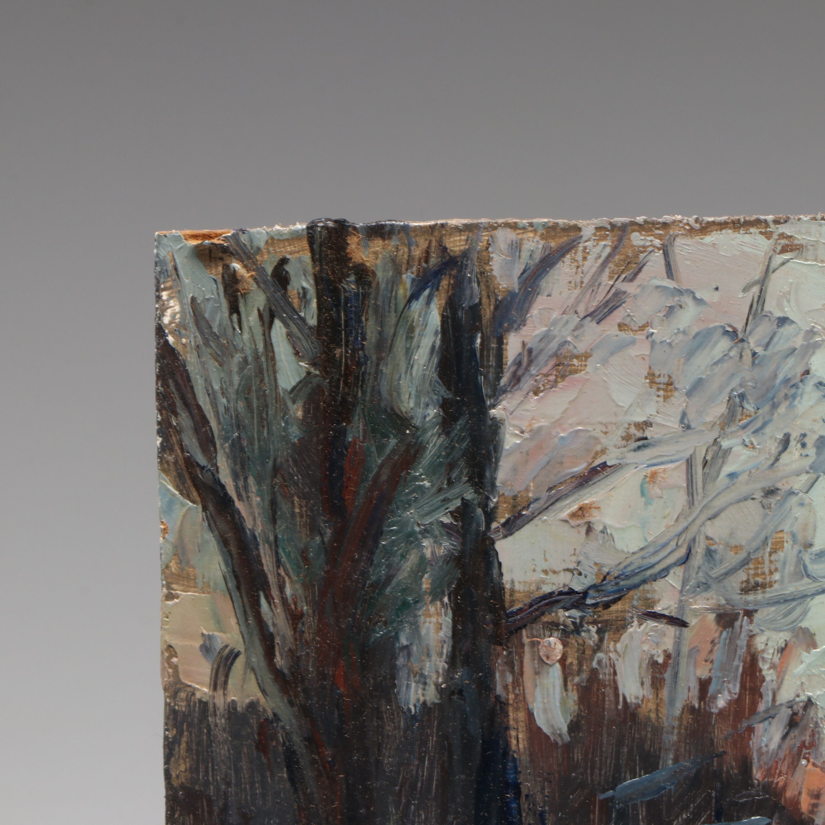 Susan Grisell Winter New England Plein Air Oil Painting