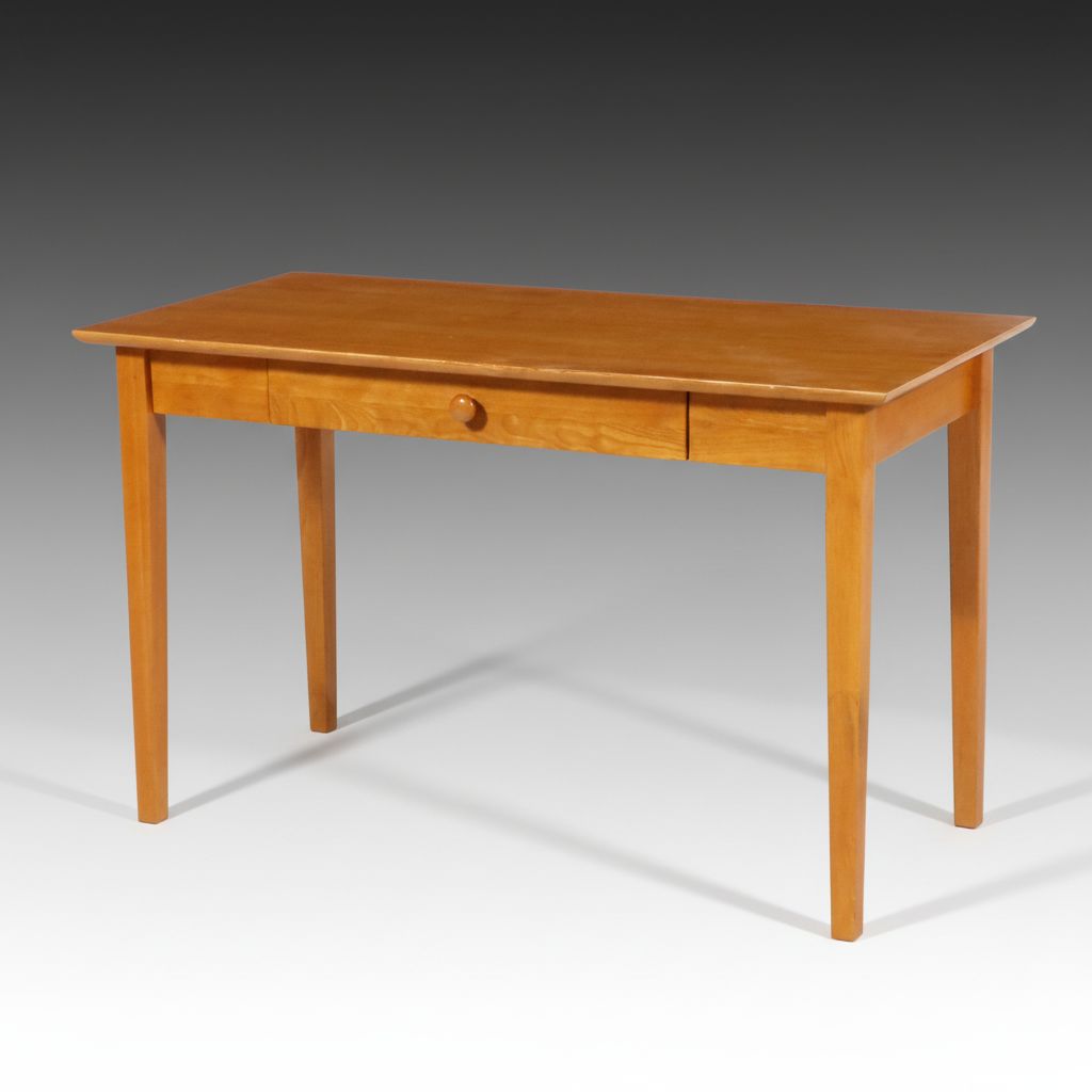 Shaker Style Honey Maple Finish Single Drawer Writing Table