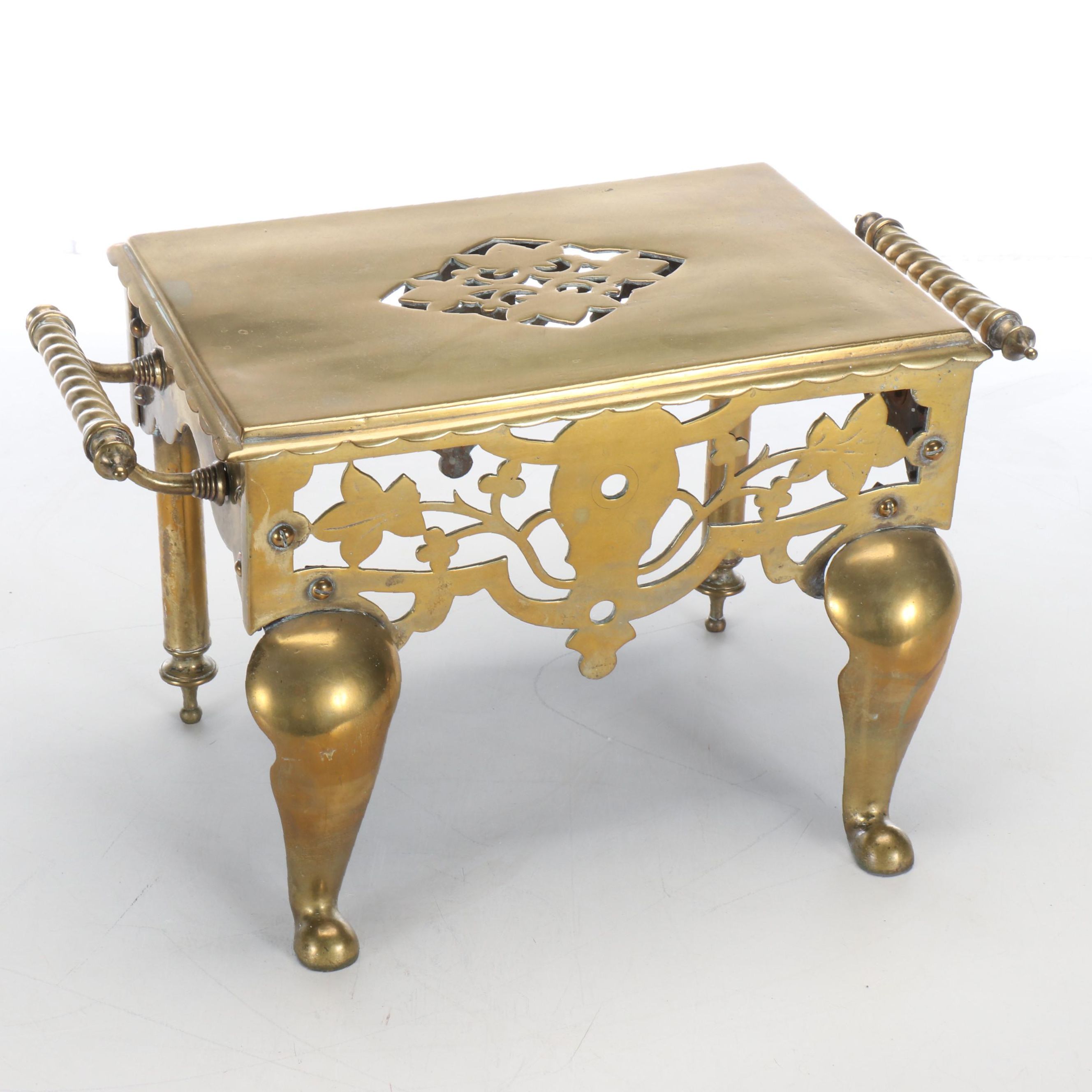 Georgian Style Brass Footman Trivet