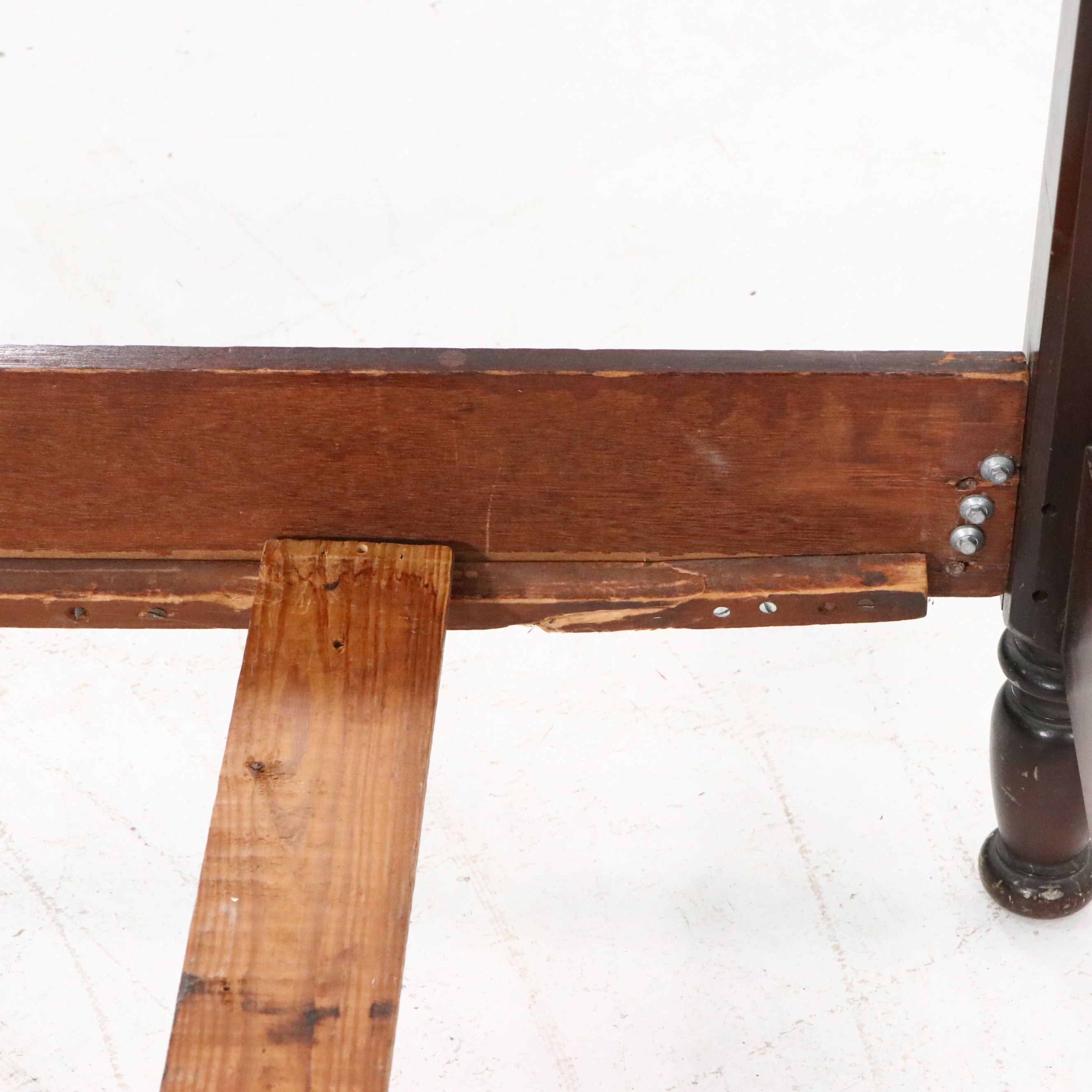 Country Sheraton Style Cherry Four Poster Bed, Early to Mid-20th Century