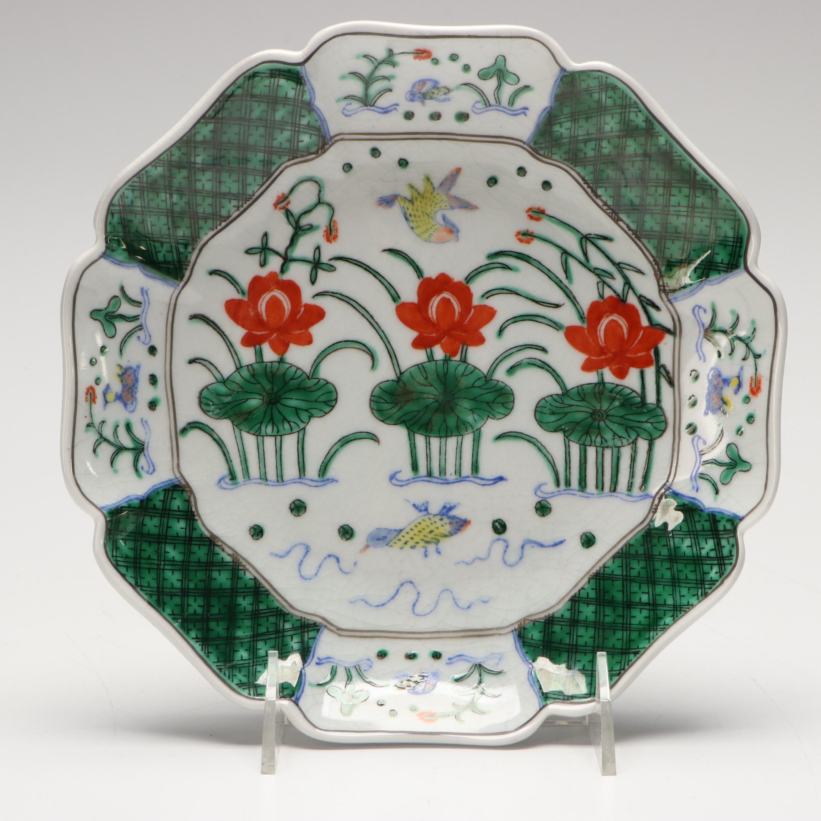 Japanese Earthenware Vases Hand-Painted in Hong Kong