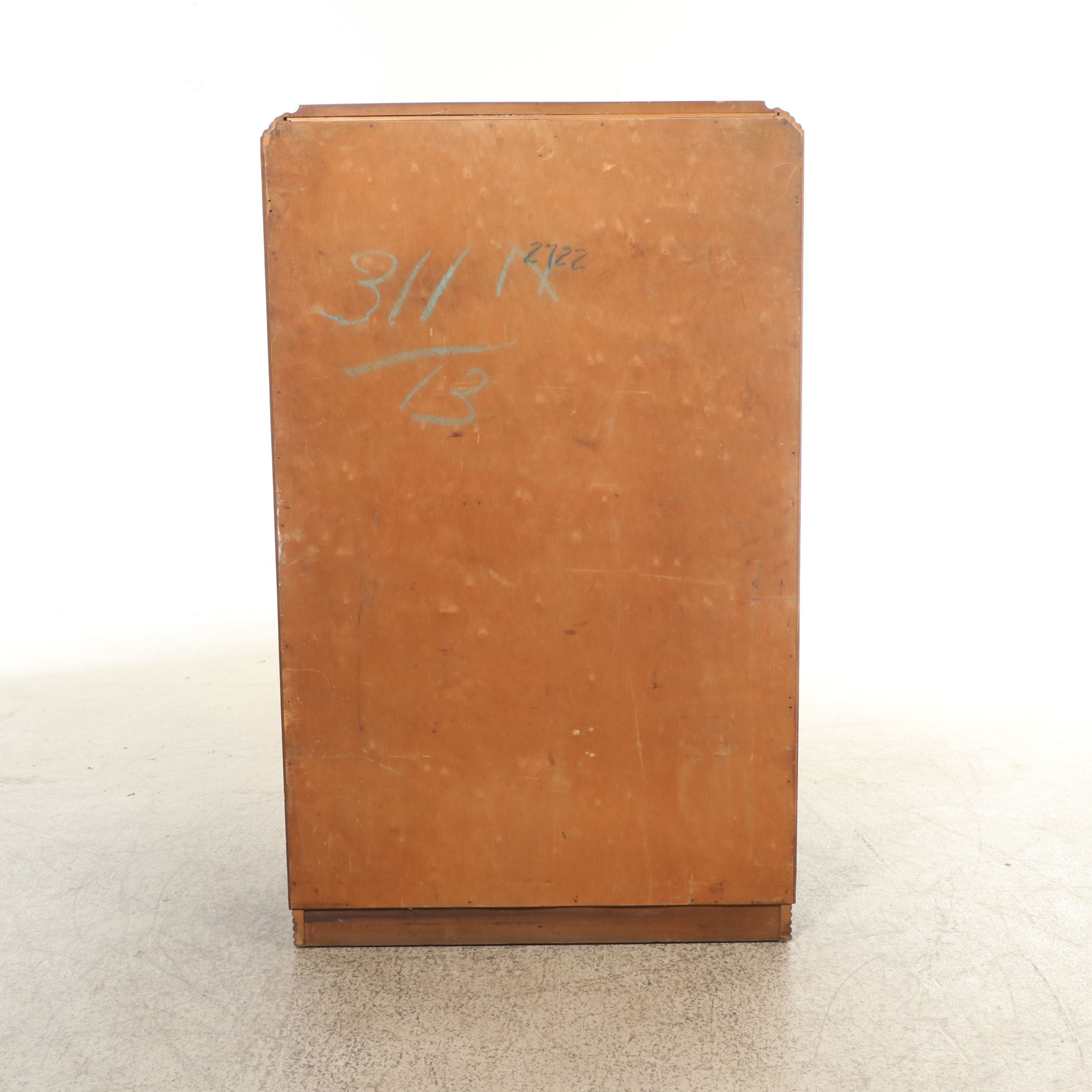 Art Deco Style Walnut Finish Chest of Drawers, Early 20th Century