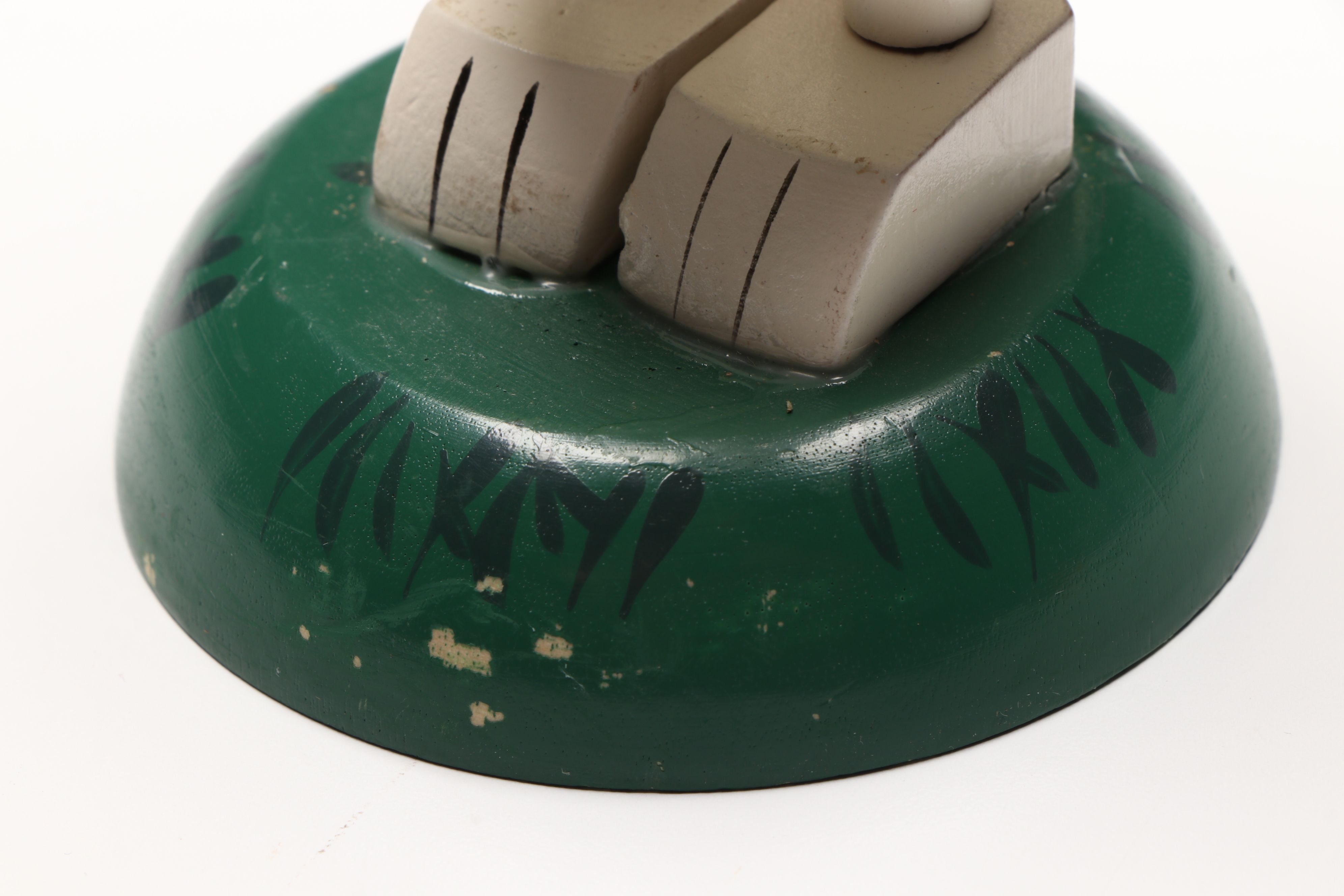 Wooden Easter Bunny Candle Holders with Other Vintage Easter Decorations