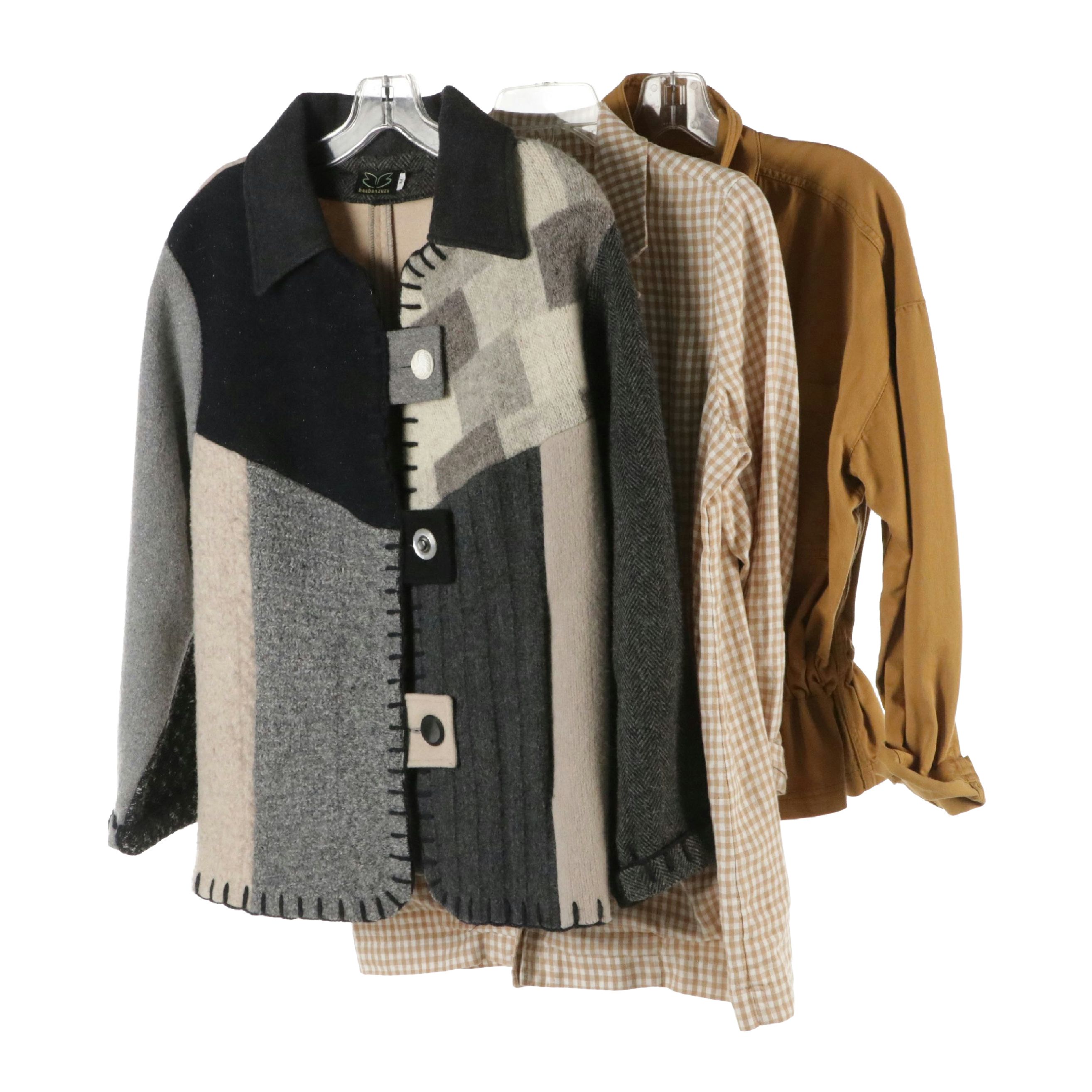 Madewell Canvas Jacket & Checked Linen Blazer, Baabaazuzu Patchwork Wool Jacket