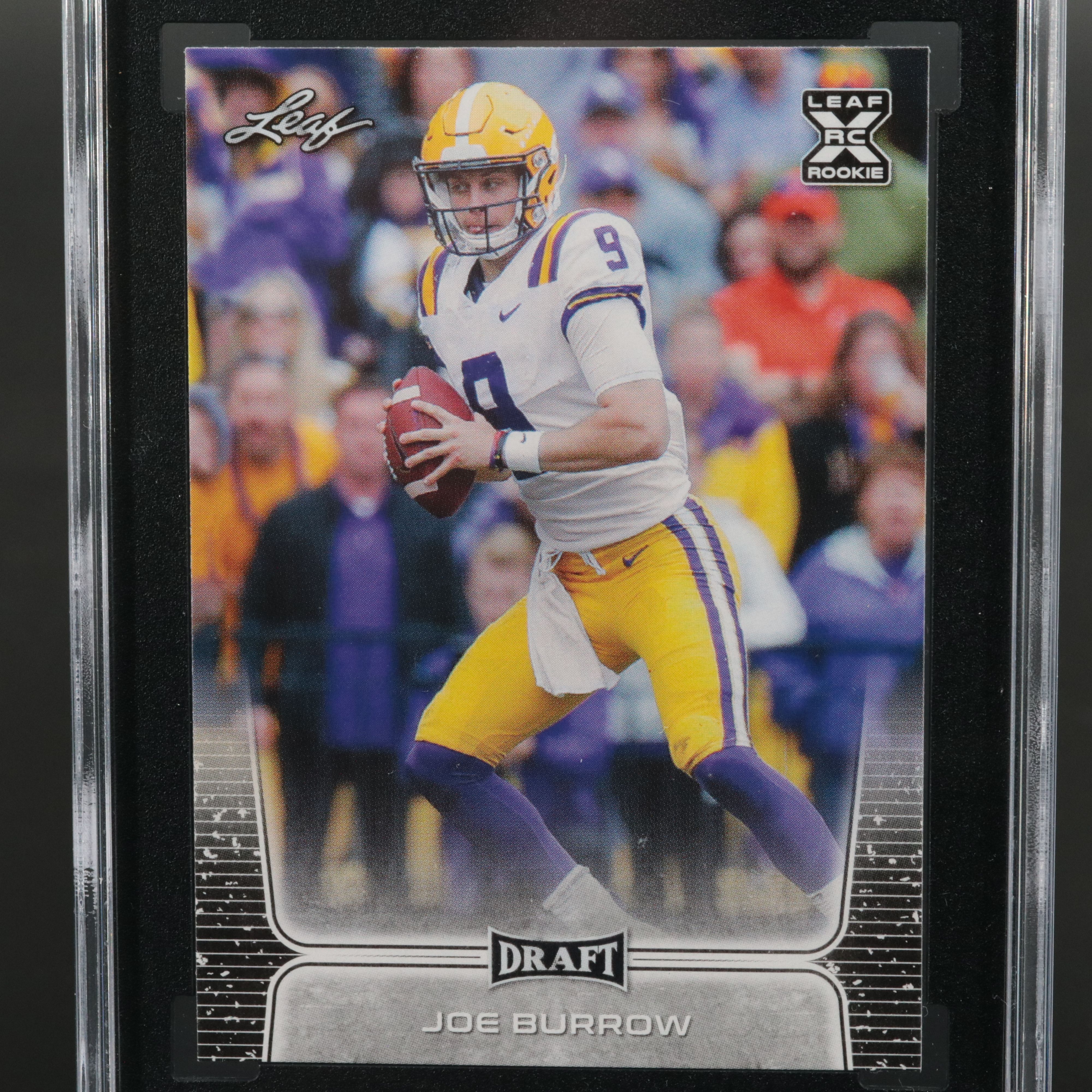 2020 Leaf Draft Joe Burrow Rookie Football Card Graded SGC 10