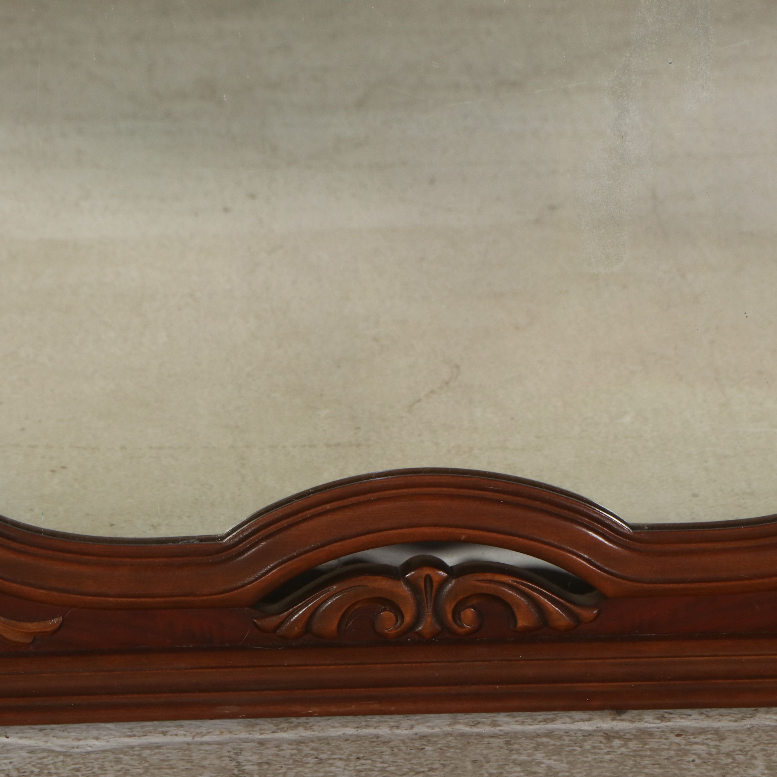 Federal Style Mahogany Finish Dressing Table and Wall Mirror, Mid-20th Century