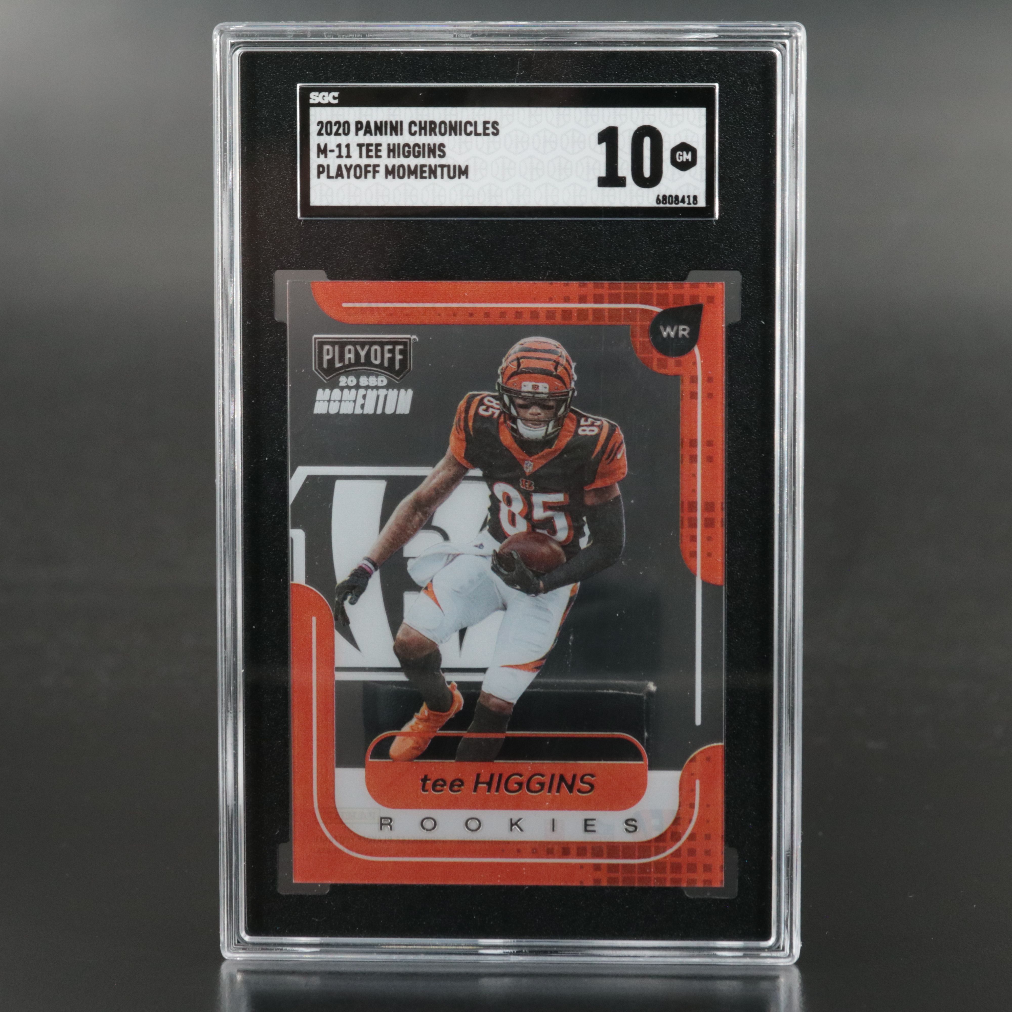 2020 Chronicles Tee Higgins Playoff Momentum Rookie Card Graded SGC 10
