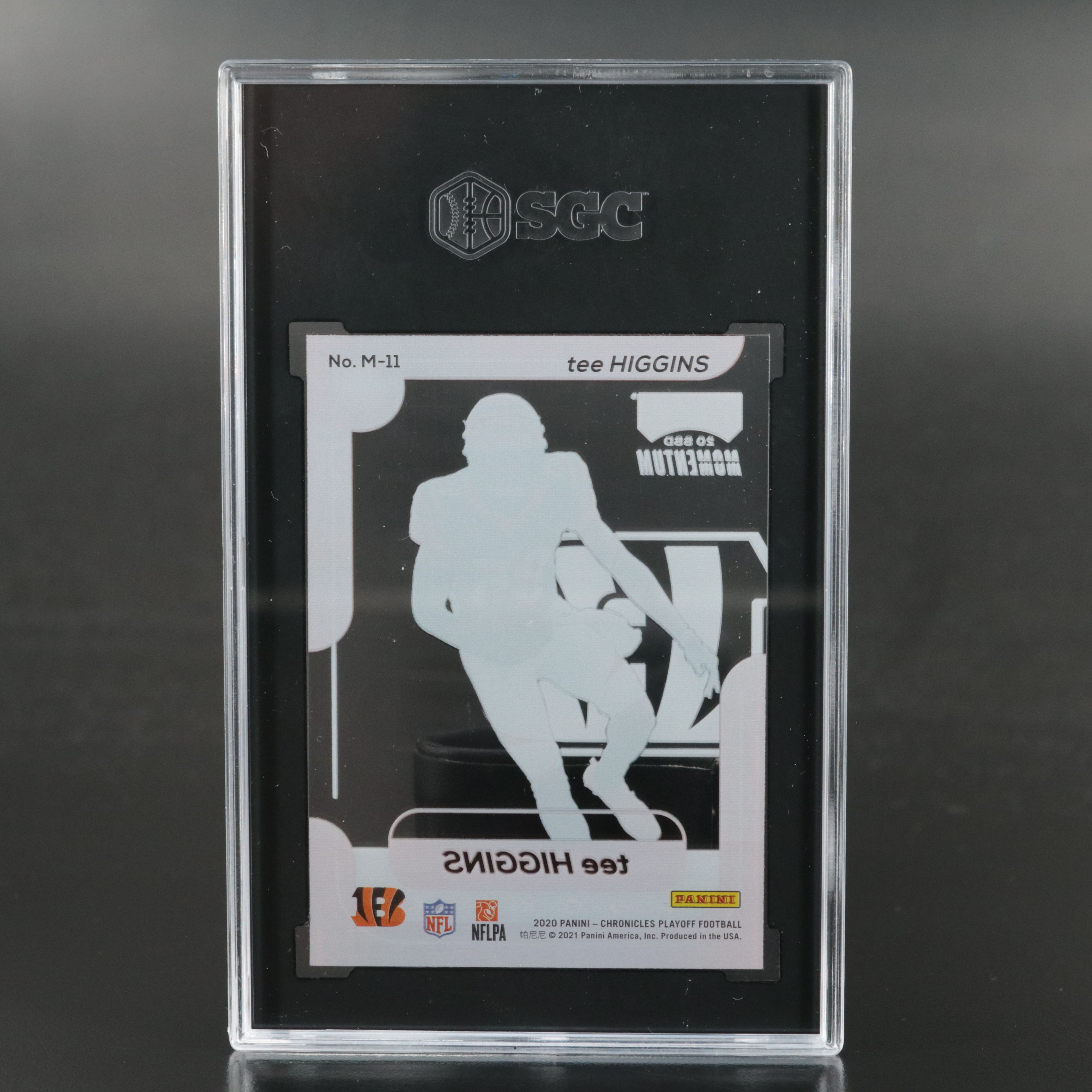 2020 Chronicles Tee Higgins Playoff Momentum Rookie Card Graded SGC 10