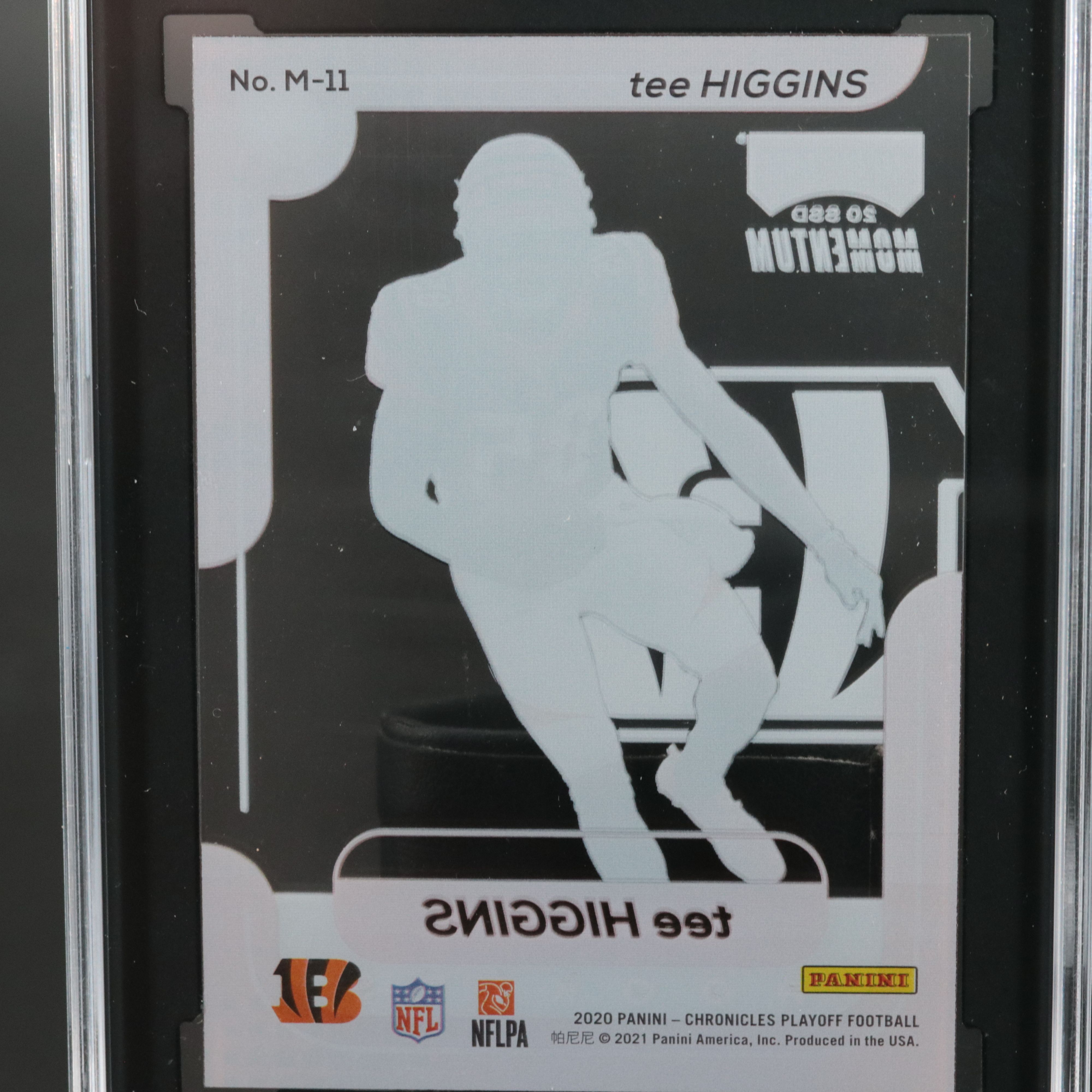2020 Chronicles Tee Higgins Playoff Momentum Rookie Card Graded SGC 10