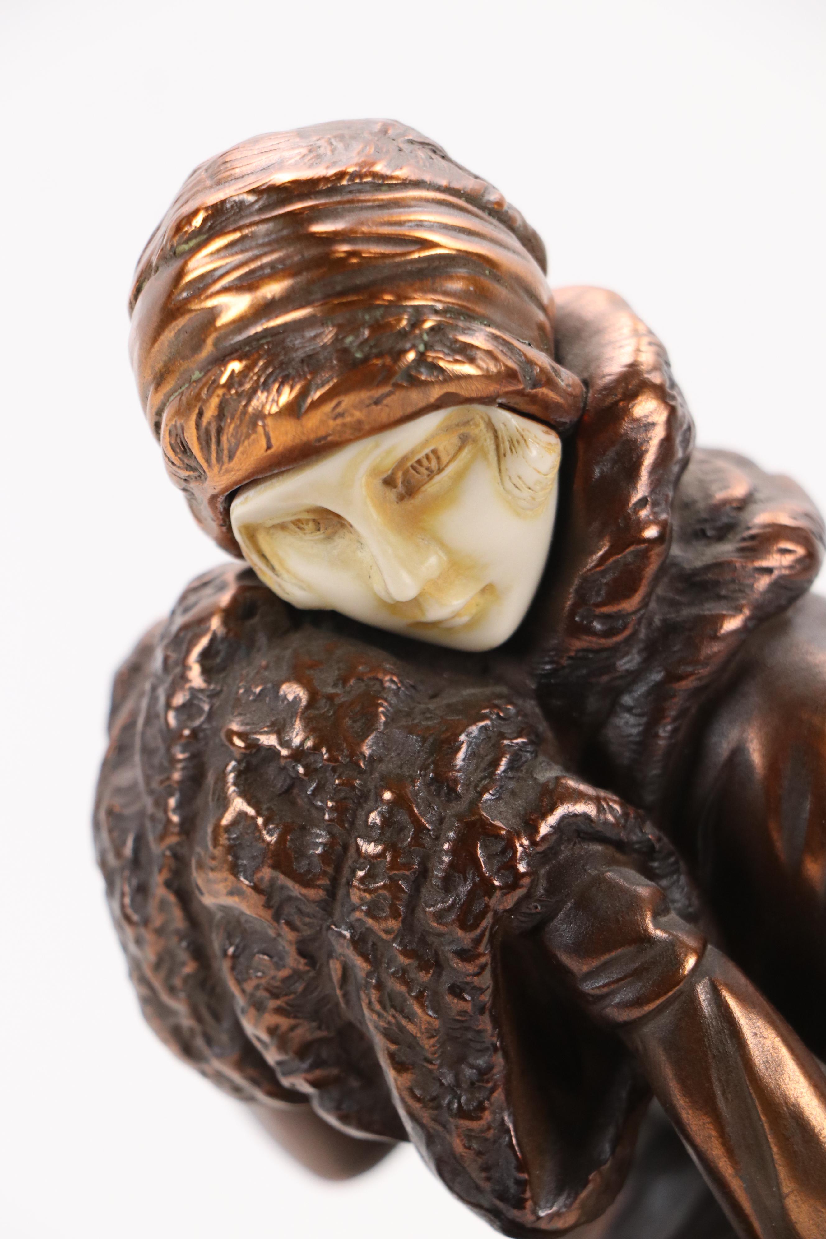 In the Style of Demetre H. Chiparus Sculpture "The Squall," Late 20th Century