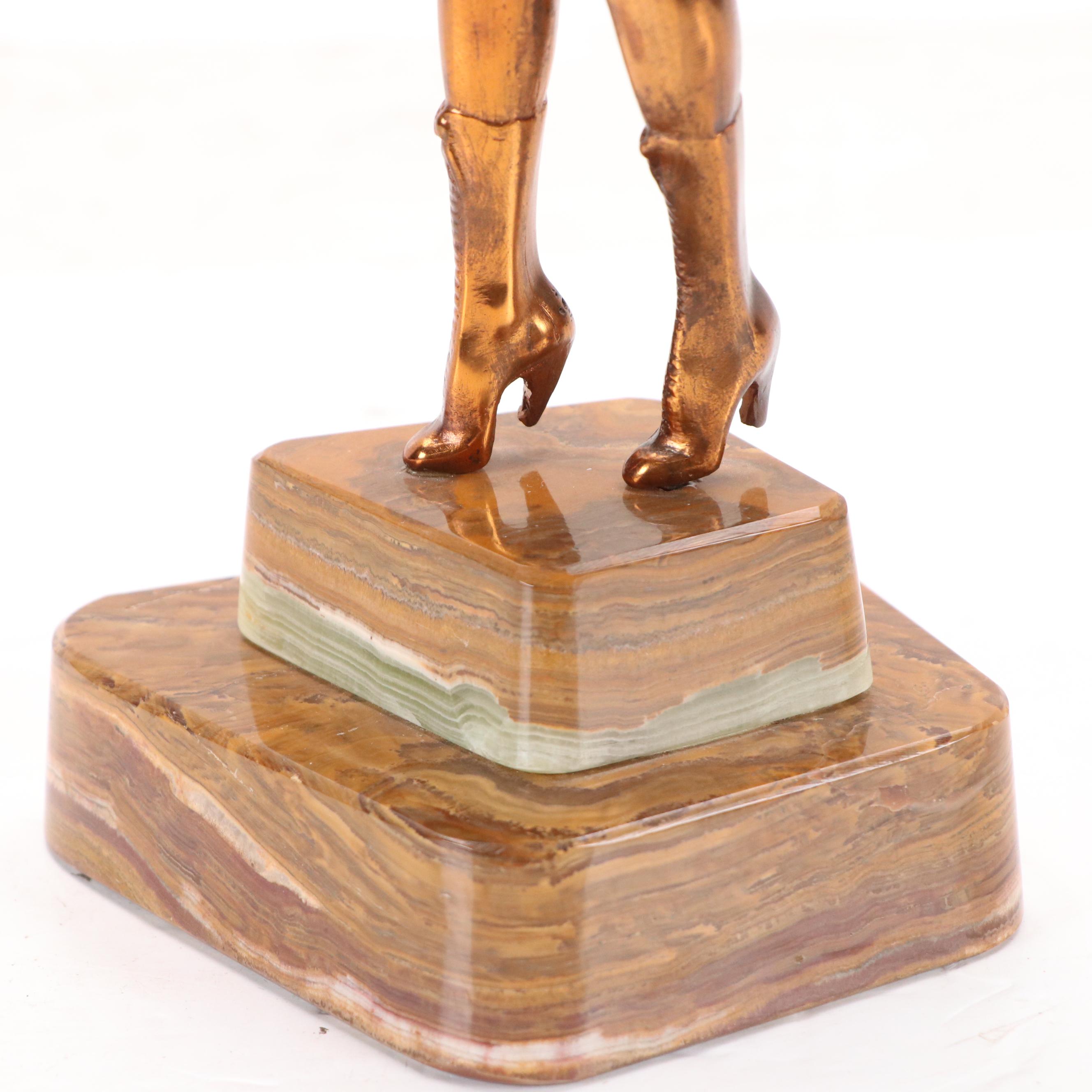 In the Style of Demetre H. Chiparus Sculpture "The Squall," Late 20th Century