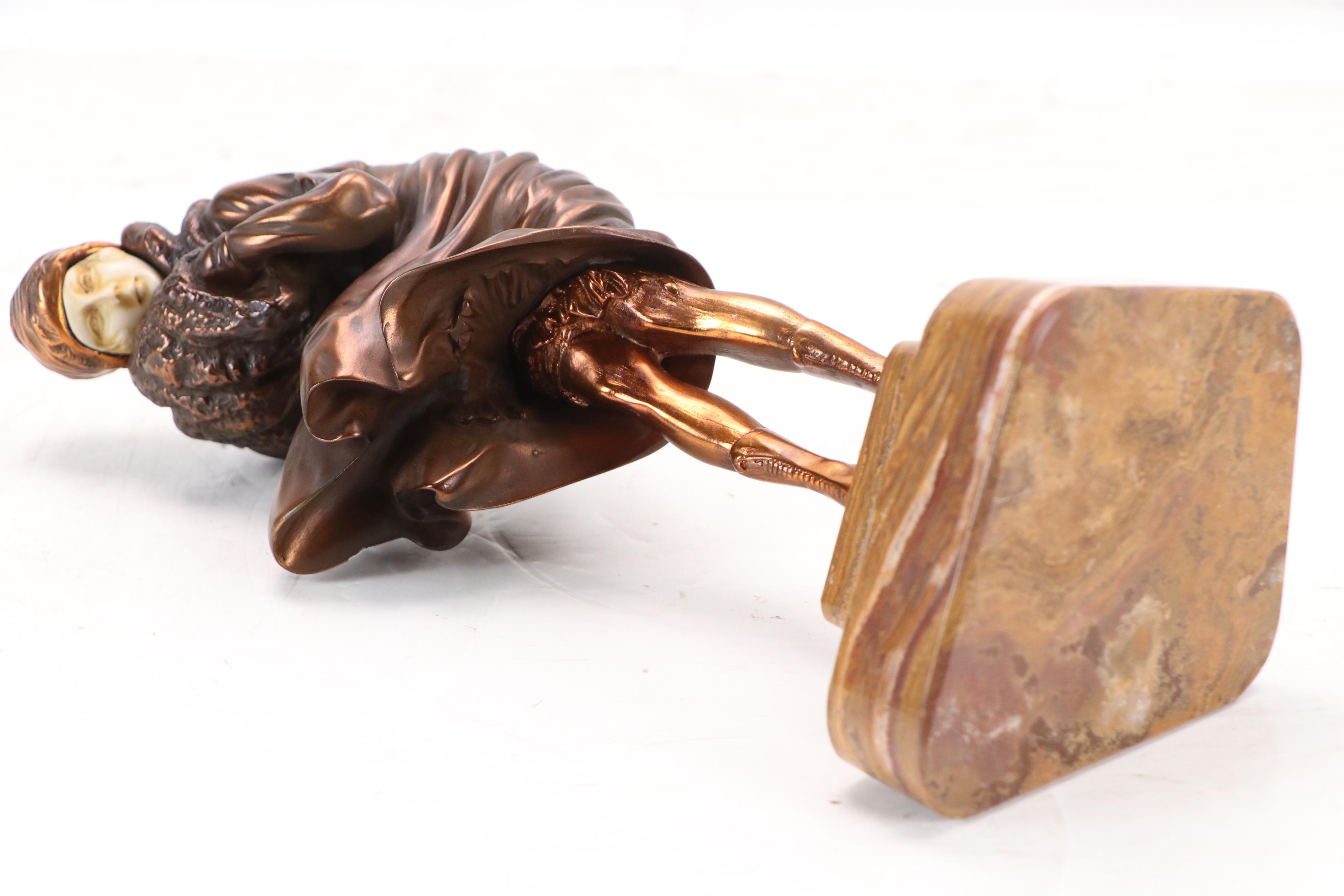 In the Style of Demetre H. Chiparus Sculpture "The Squall," Late 20th Century