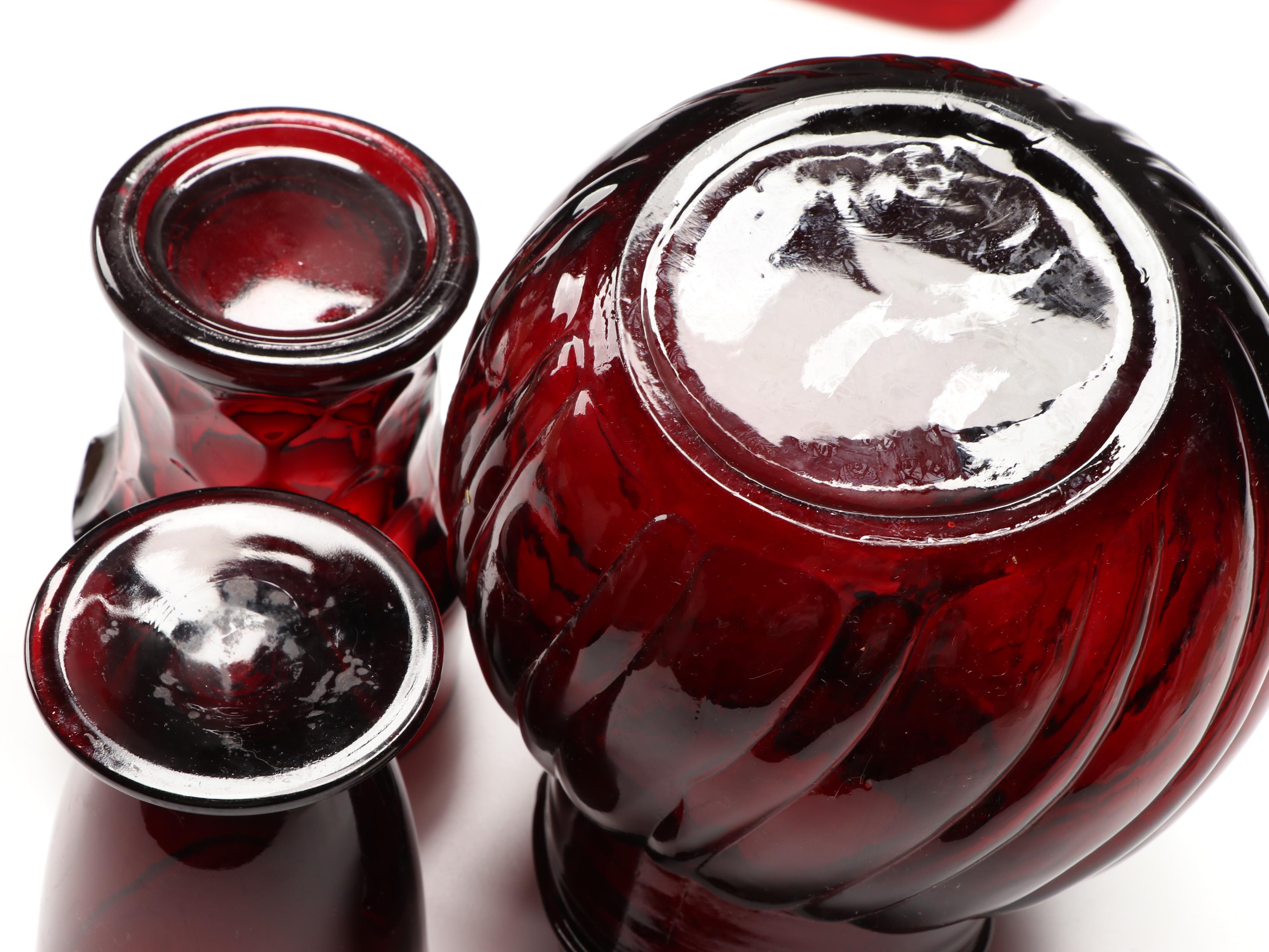 Ruby Red Glass Tableware