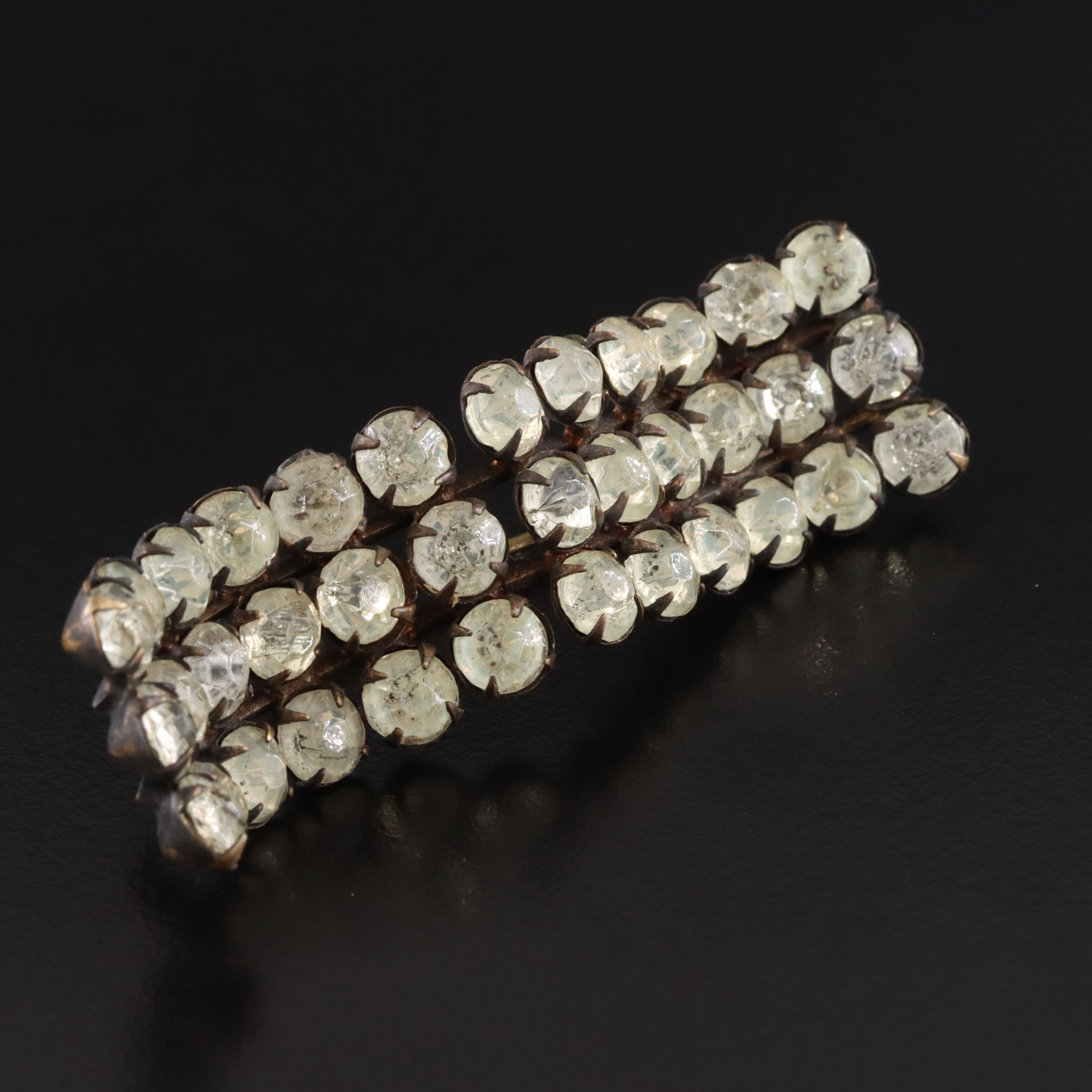 Art Deco Paste Wave Brooch