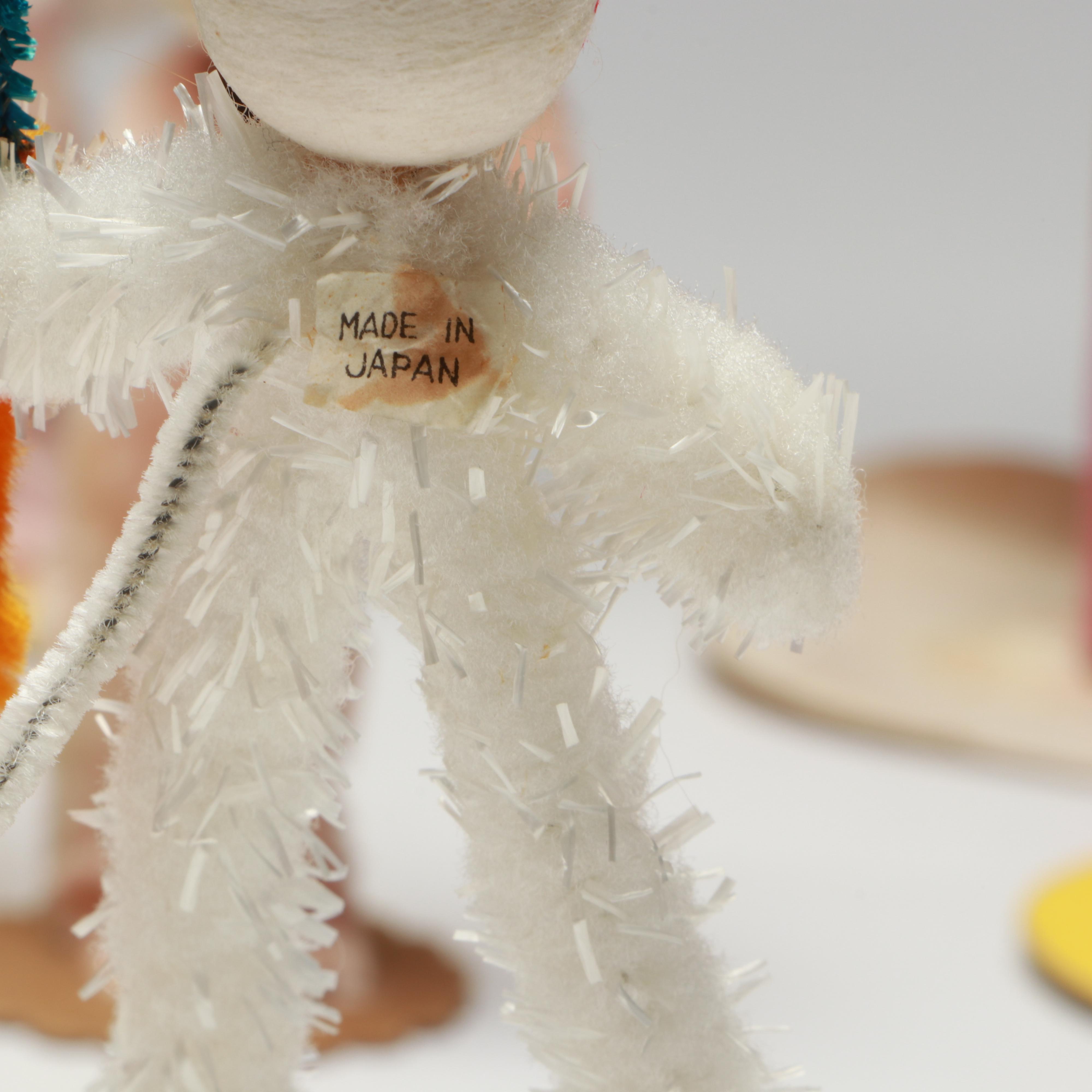 Vintage Handcrafted Easter Bunny and Chick Figurines, Mid-20th Century