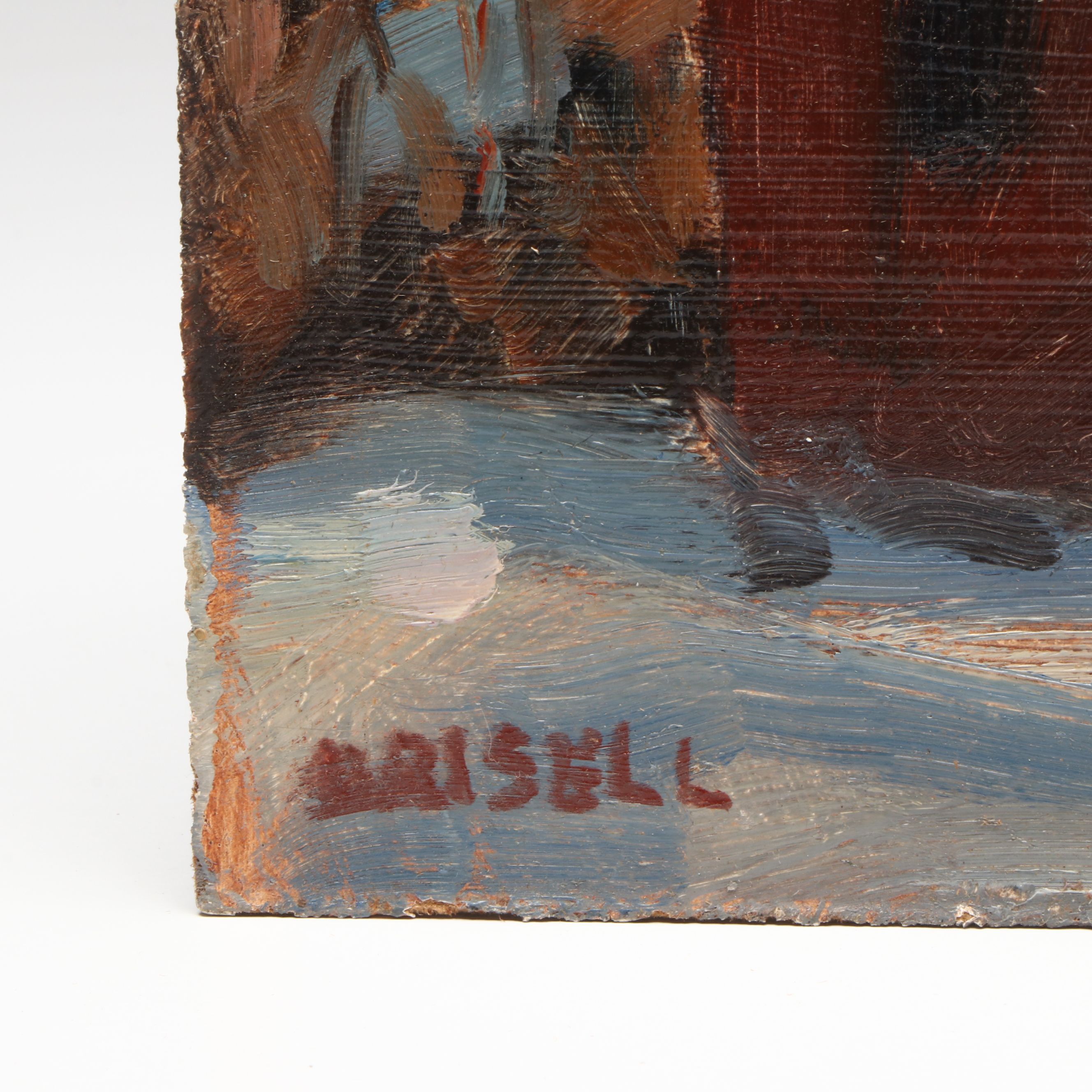 Susan Grisell Winter New England Rural Landscape Oil Painting