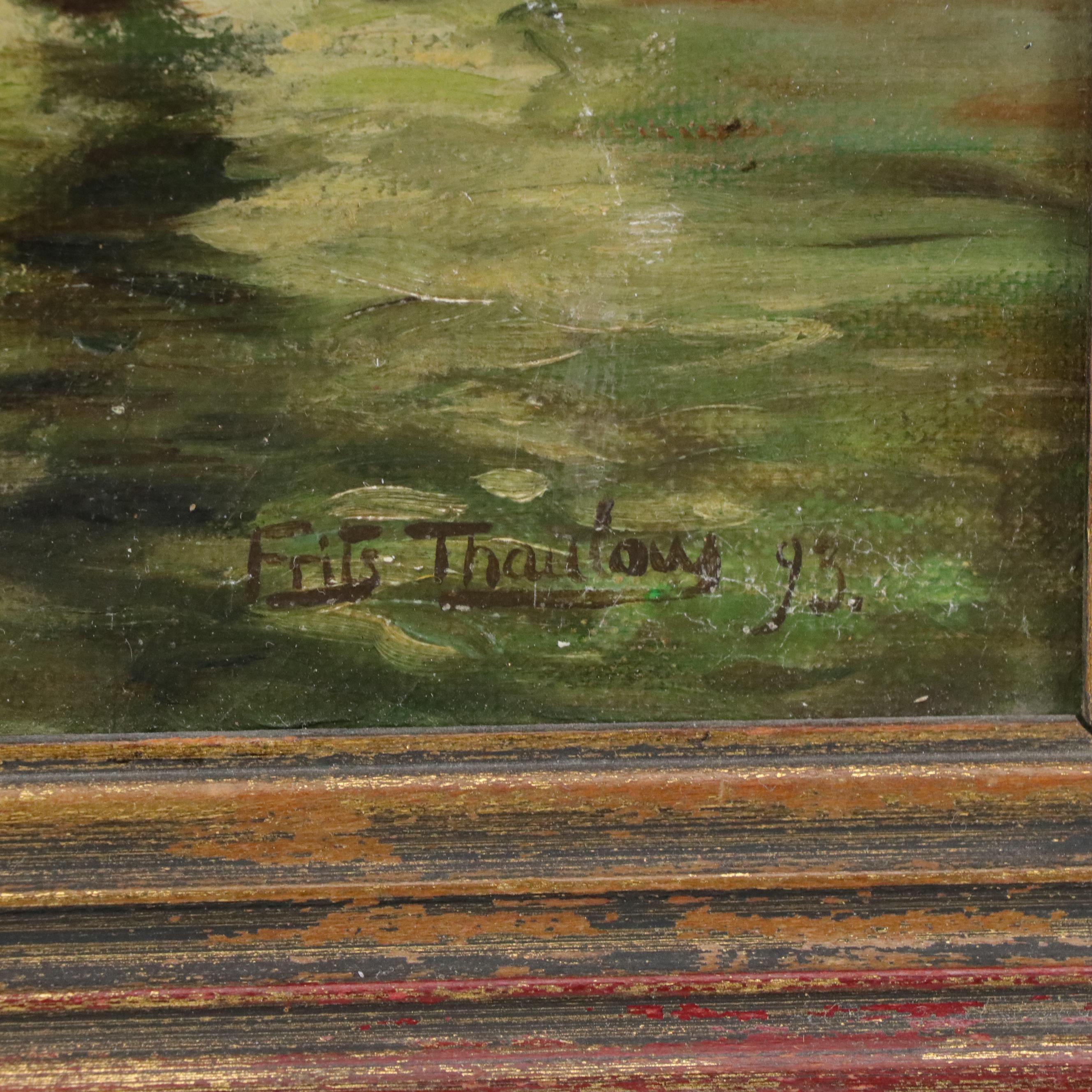 After Frits Thaulow Landscape Oil Painting, Late 19th to Early 20th Century