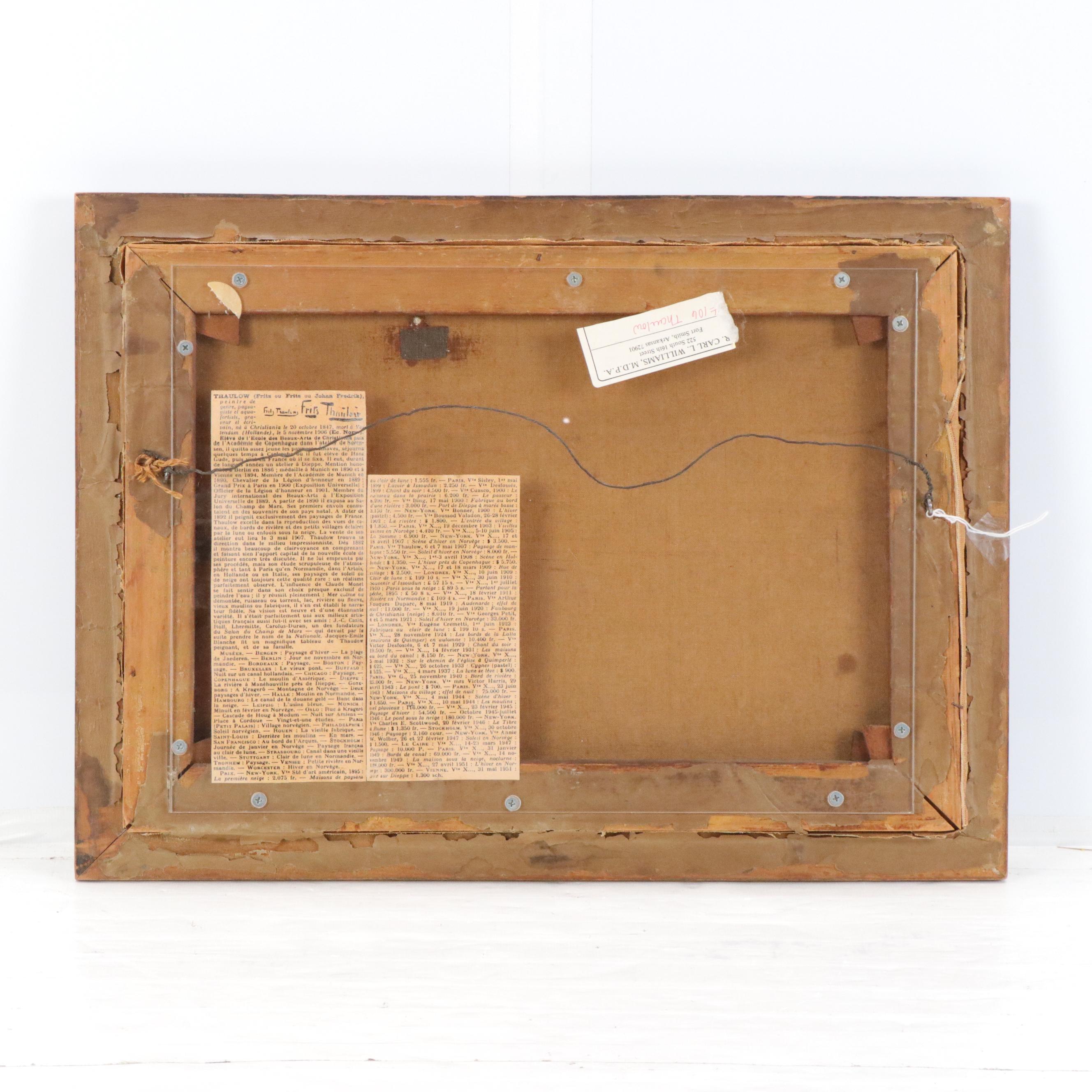 After Frits Thaulow Landscape Oil Painting, Late 19th to Early 20th Century