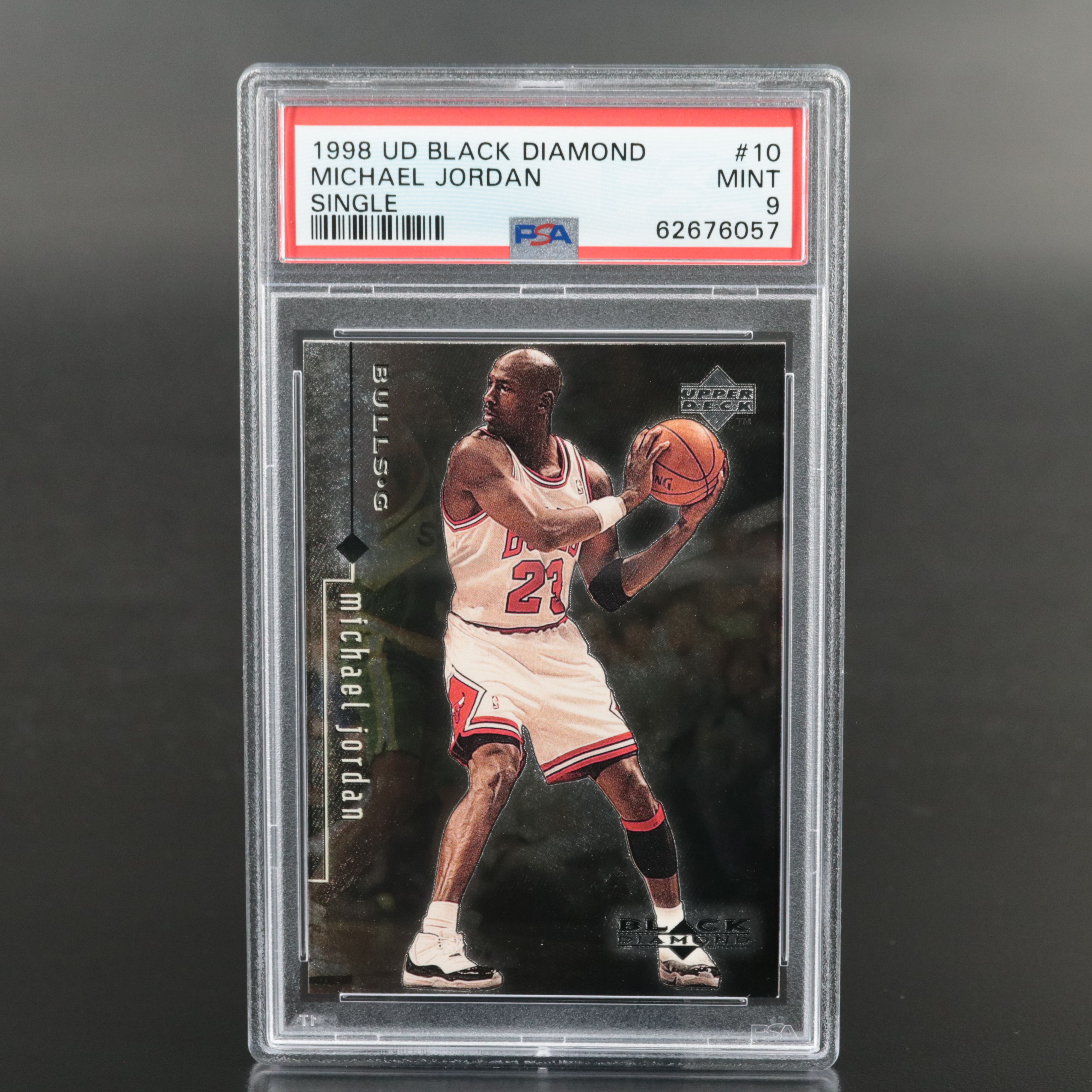 1998 Upper Deck Black Diamond Michael Jordan Basketball Card Graded PSA 9