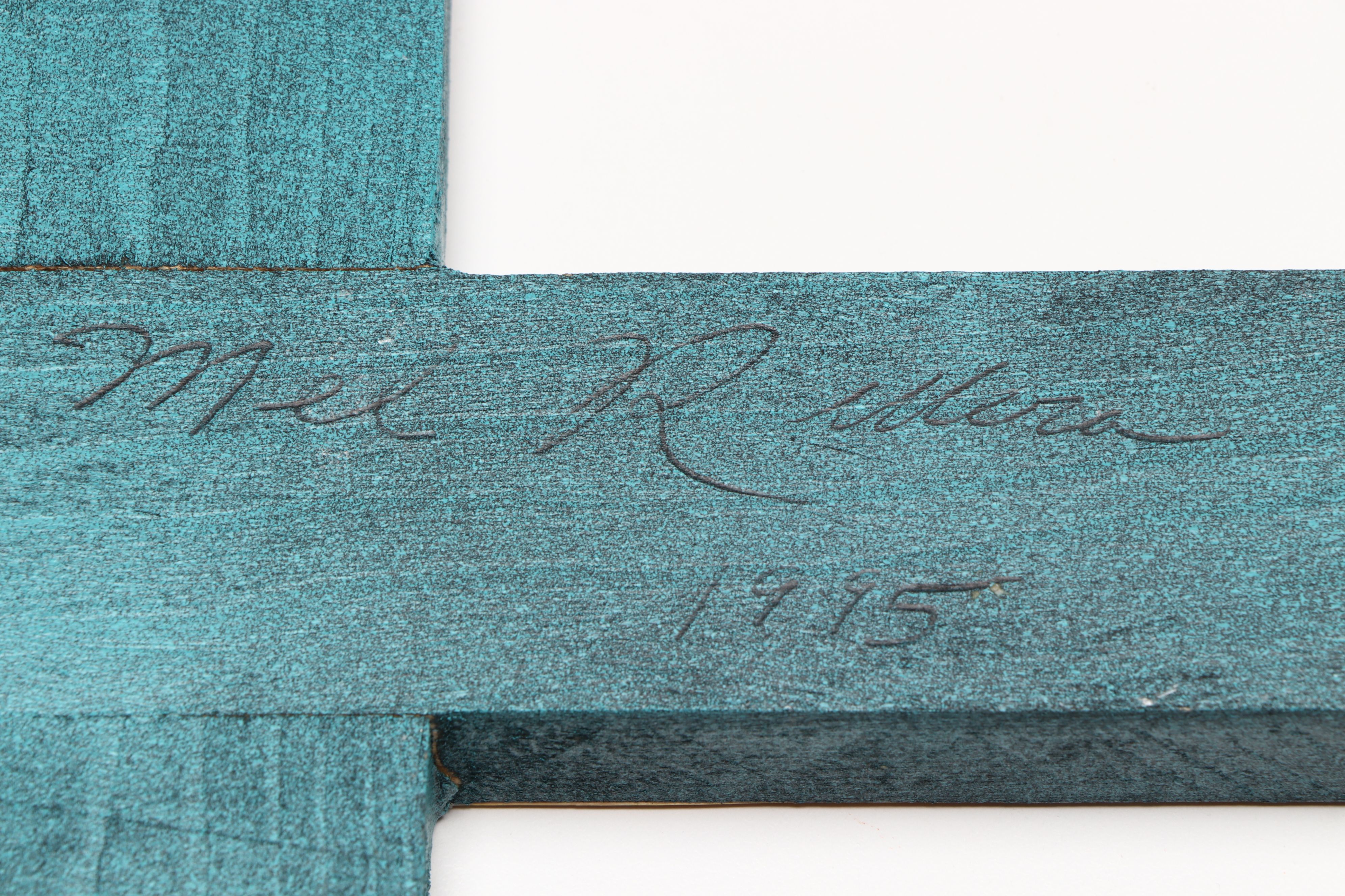 Artist Signed Inlaid Wooden Crosses, Late 20th Century