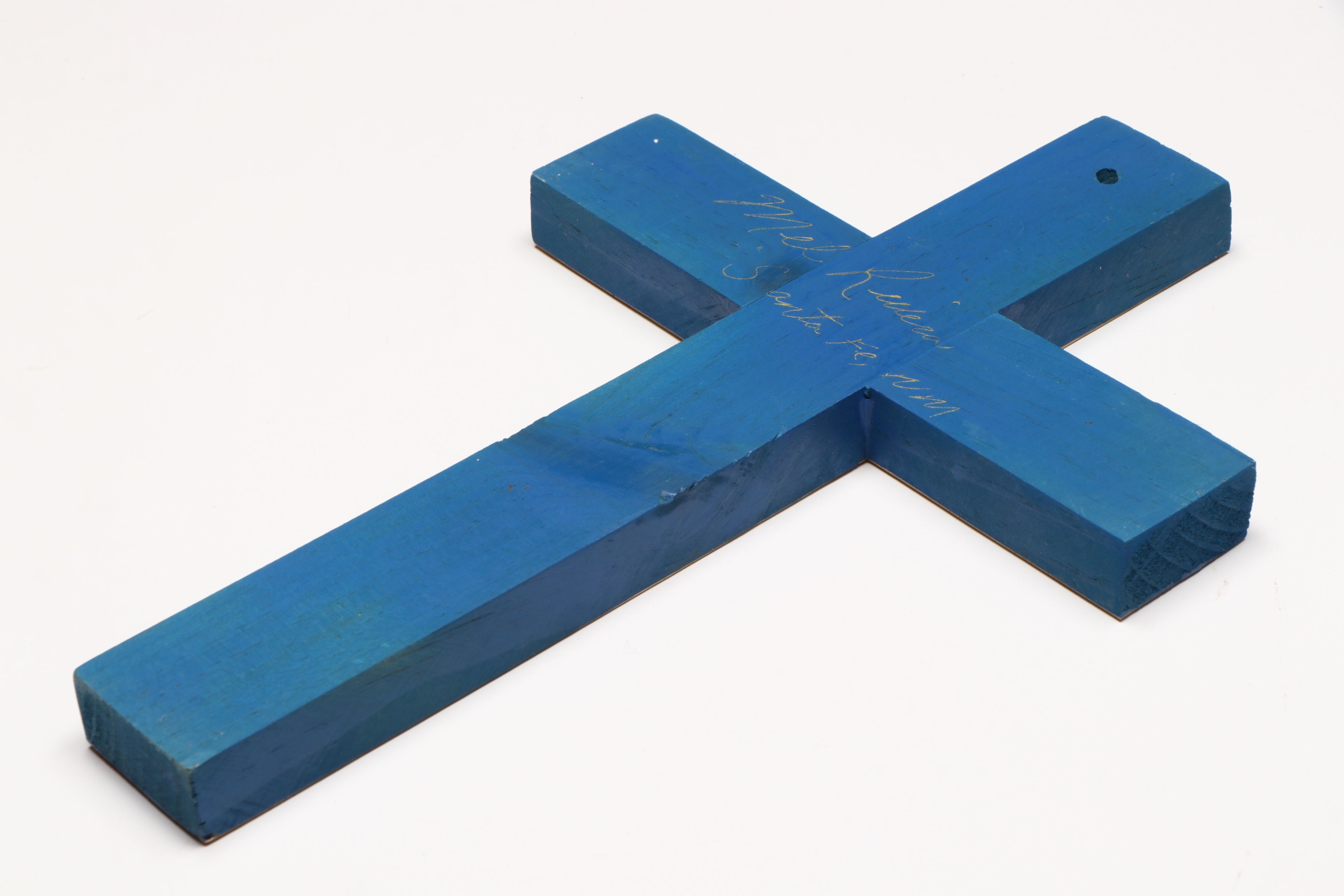 Artist Signed Inlaid Wooden Crosses, Late 20th Century