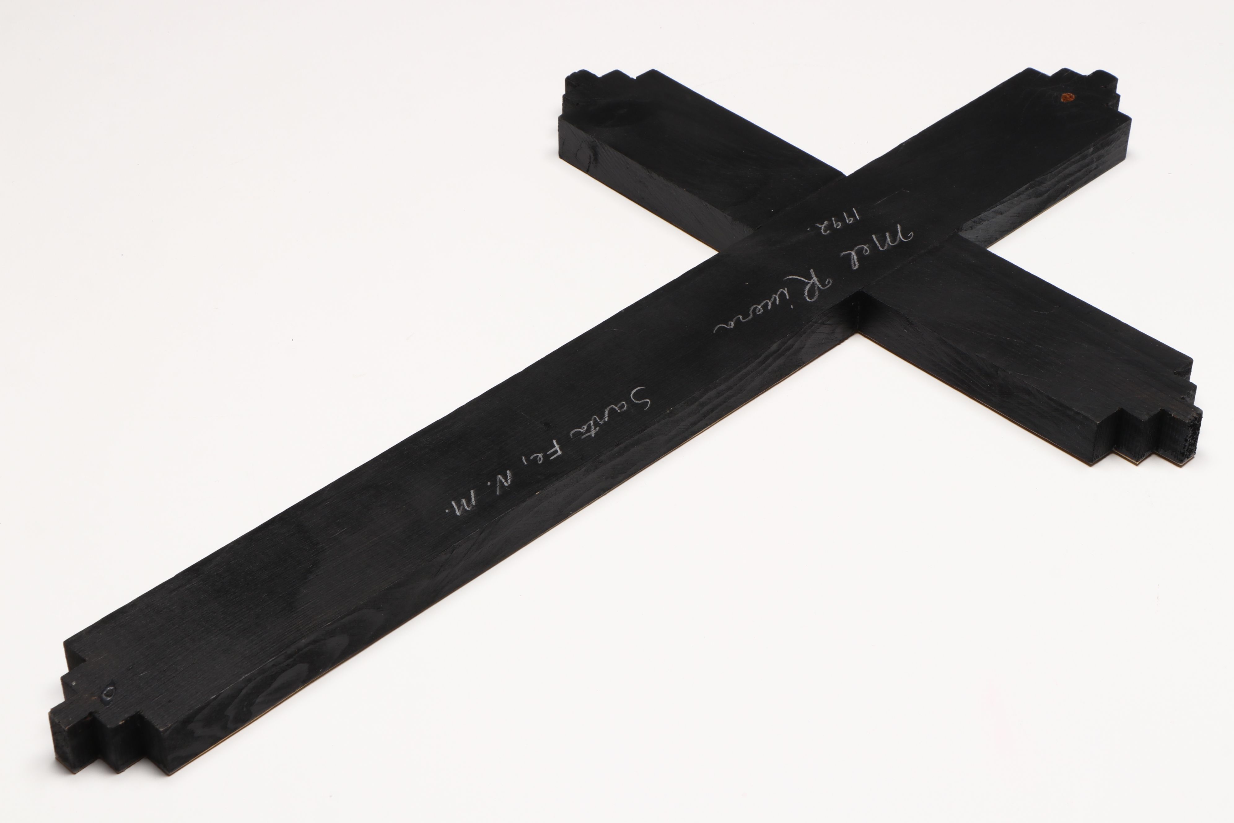 Artist Signed Inlaid Wooden Crosses, Late 20th Century