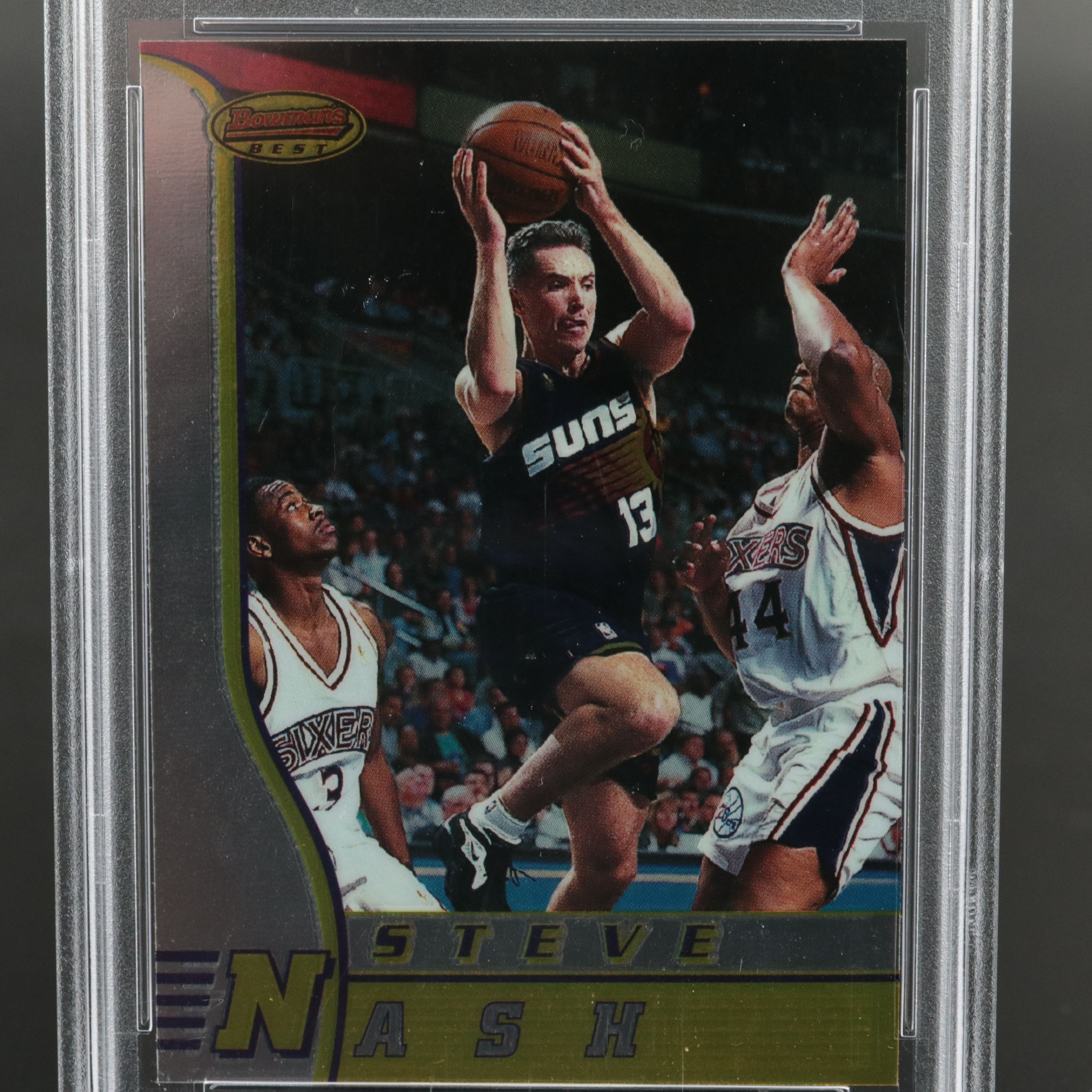 1996 Bowman’s Best Steve Nash Rookie Basketball Card Graded PSA 9