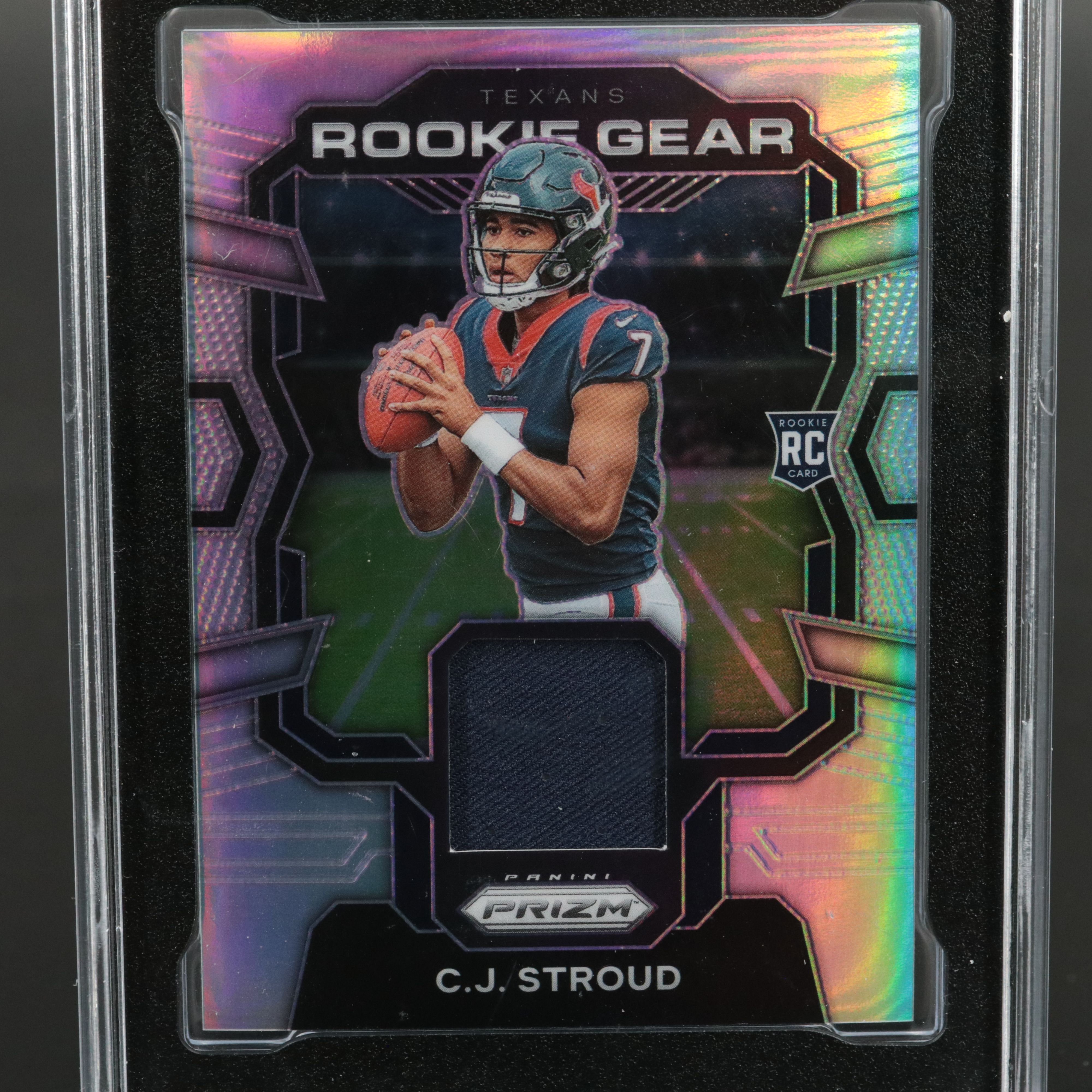 2023 Prizm C.J. Stroud Rookie Gear Relic Football Card Graded SGC 10