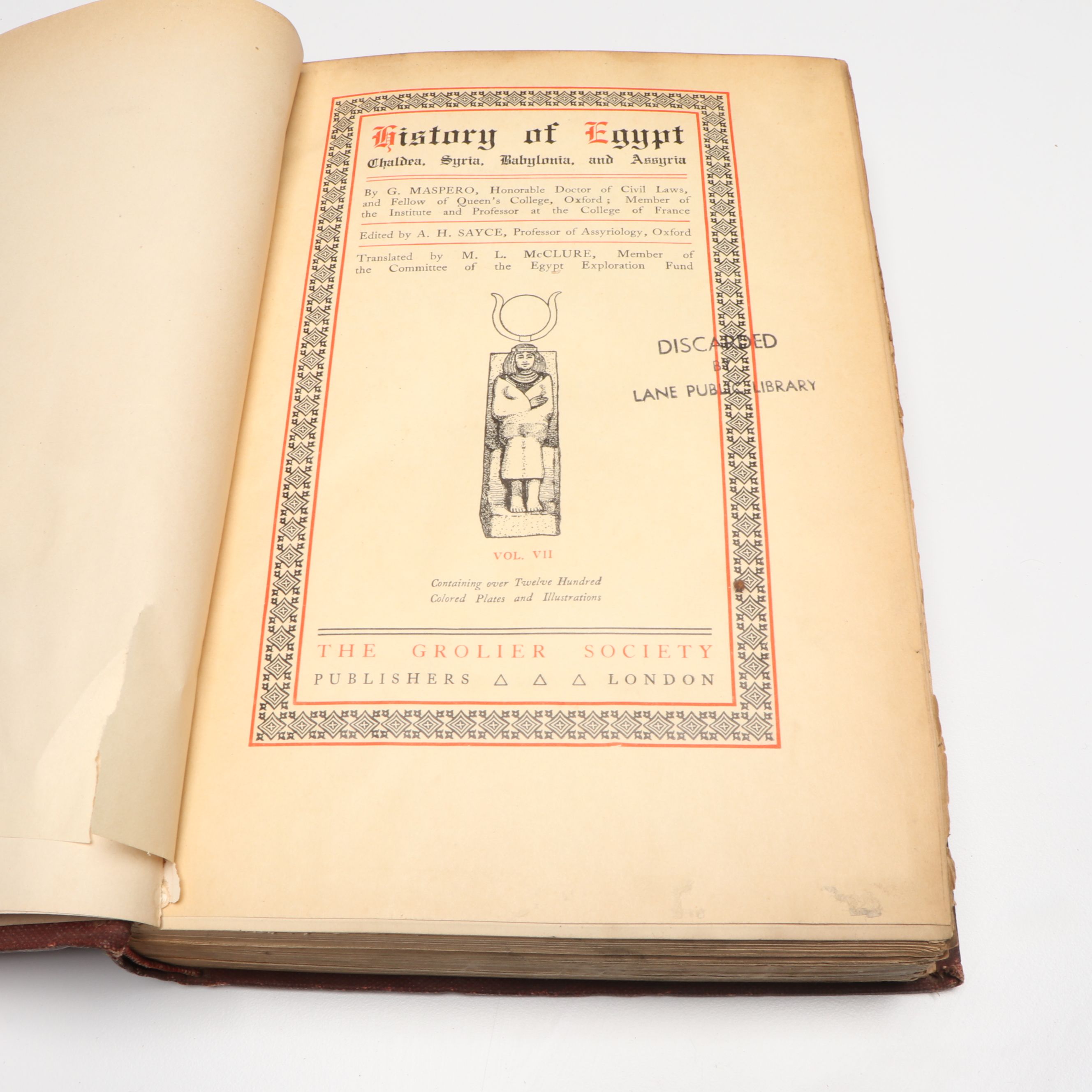 "History of Egypt" by S. Rappoport with "The World's History" by Israel S. Clare