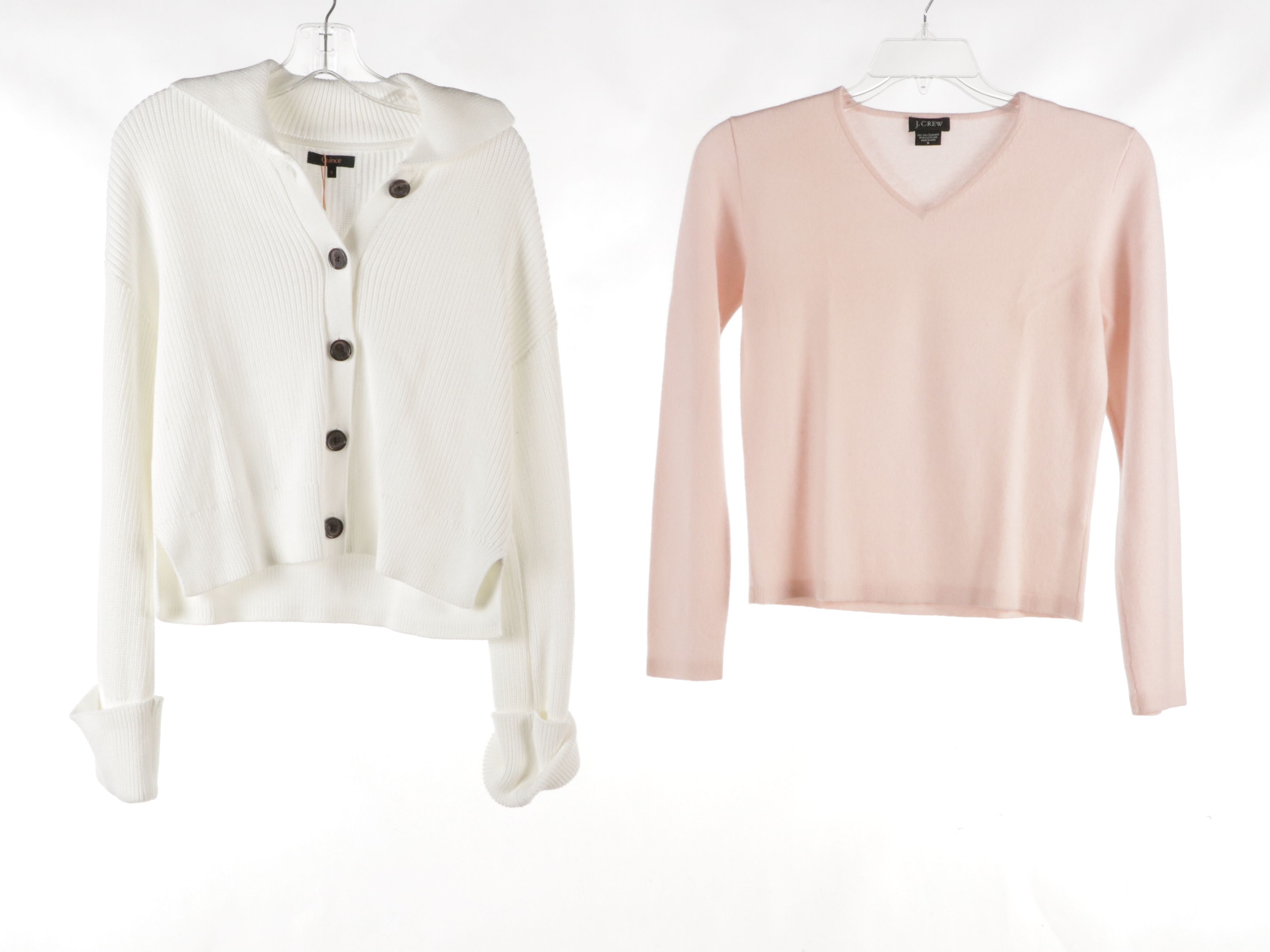 Rag & Bone Navy Wool Blend Blazer, J. Crew Pink Cashmere Sweater, Other Knit Top