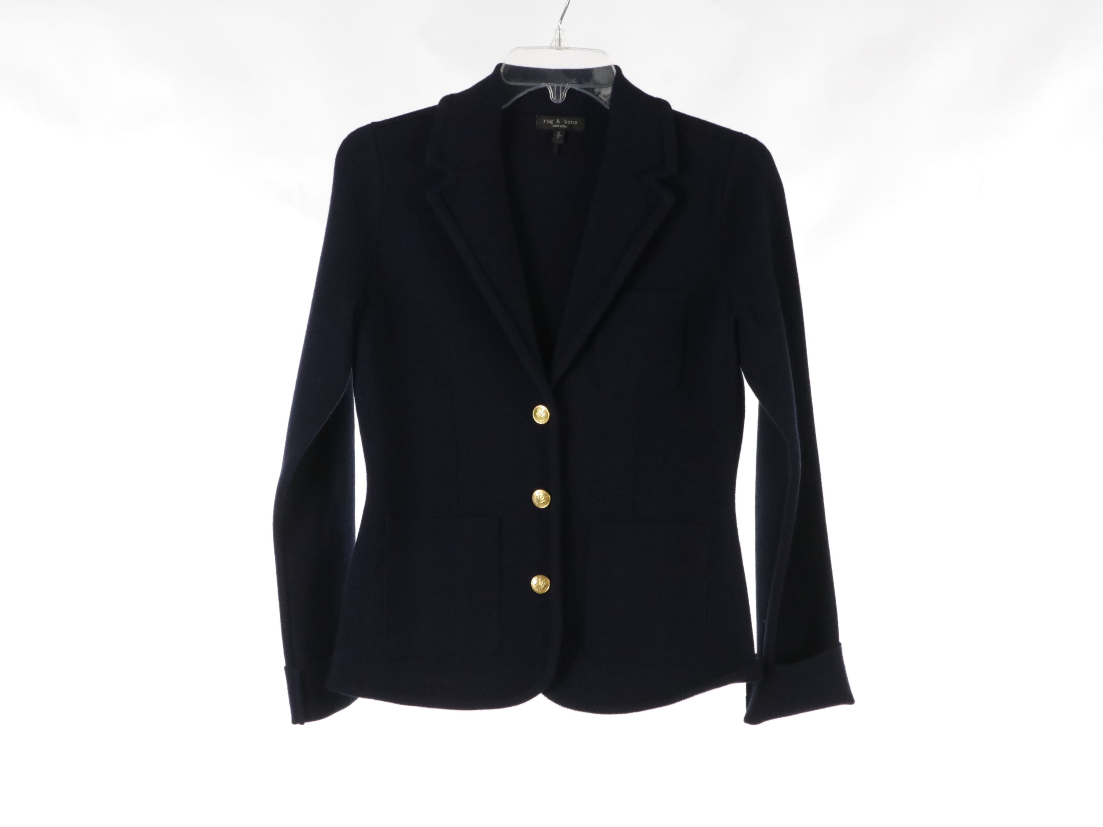 Rag & Bone Navy Wool Blend Blazer, J. Crew Pink Cashmere Sweater, Other Knit Top