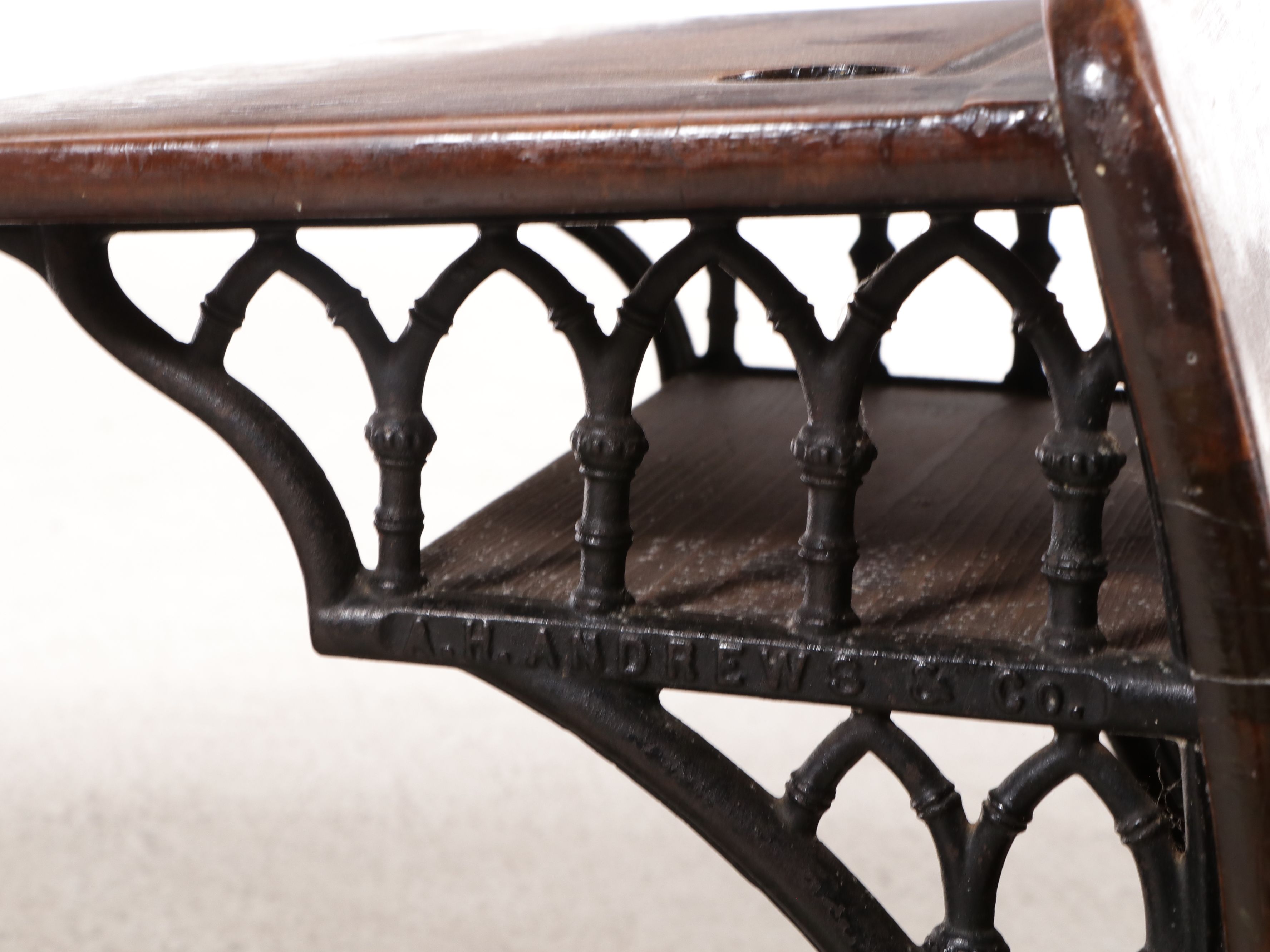 Victorian A.H. Andrews & Co. Cast Iron and Wood School Desks