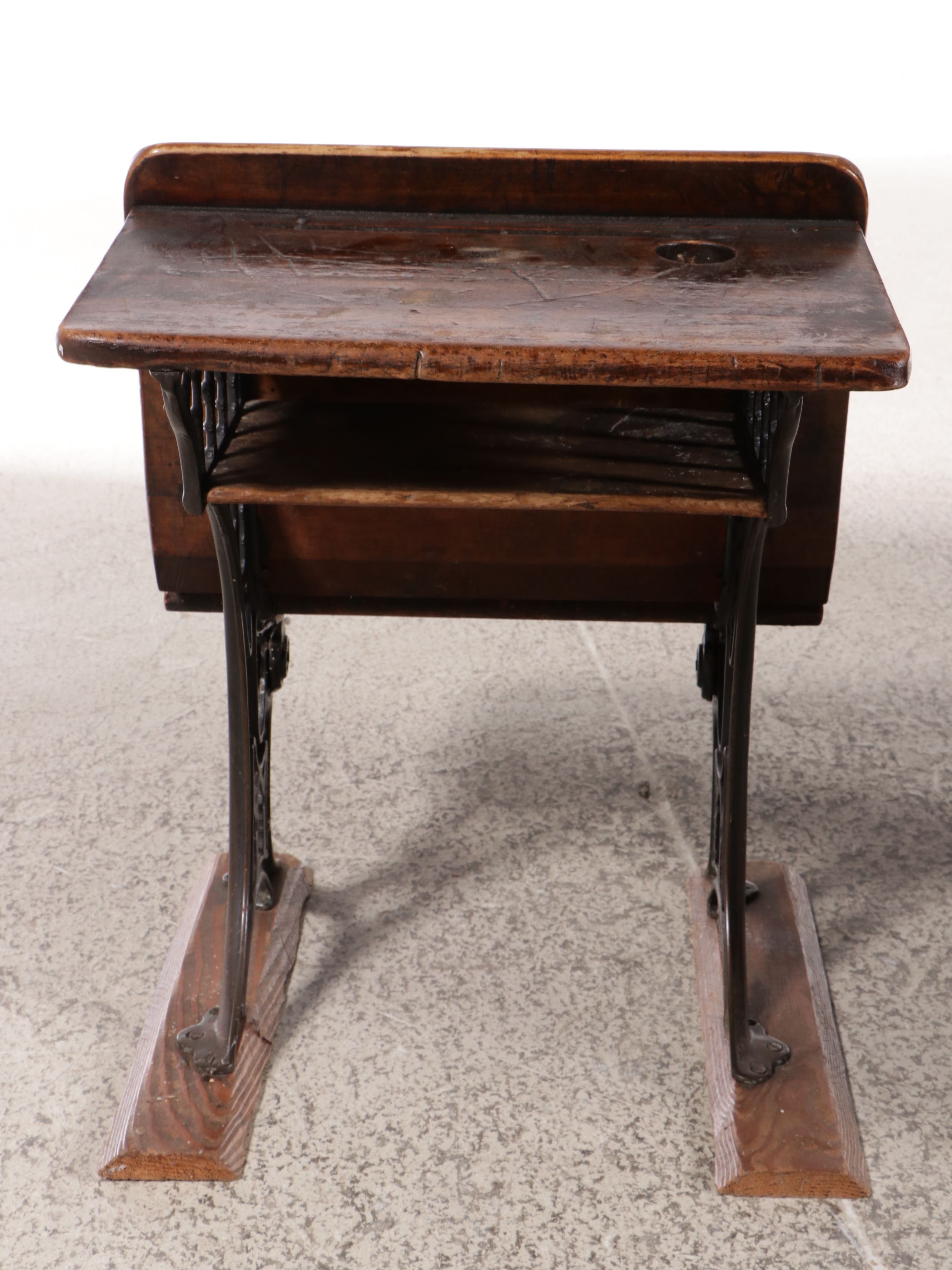 Victorian A.H. Andrews & Co. Cast Iron and Wood School Desks
