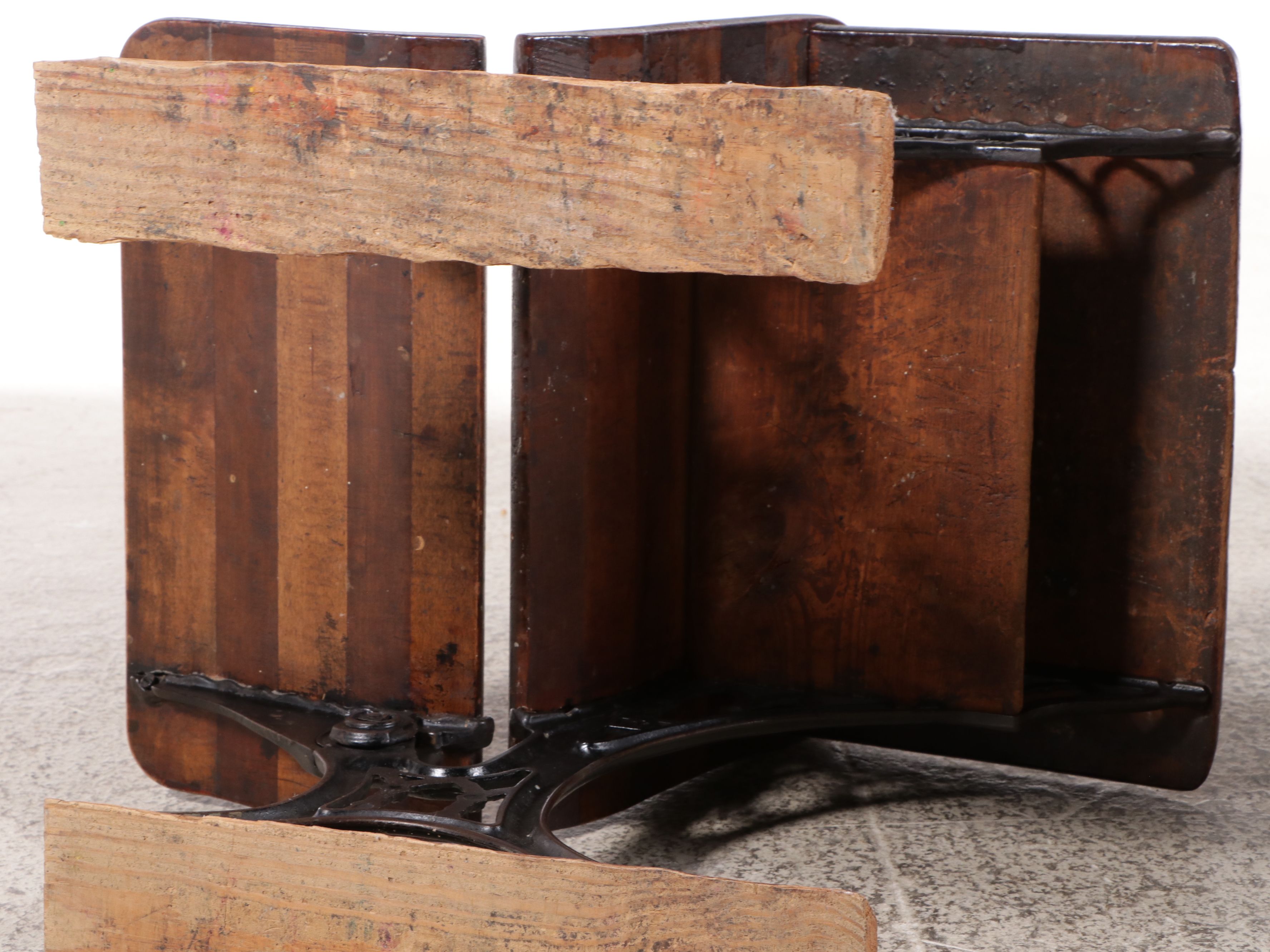 Victorian A.H. Andrews & Co. Cast Iron and Wood School Desks