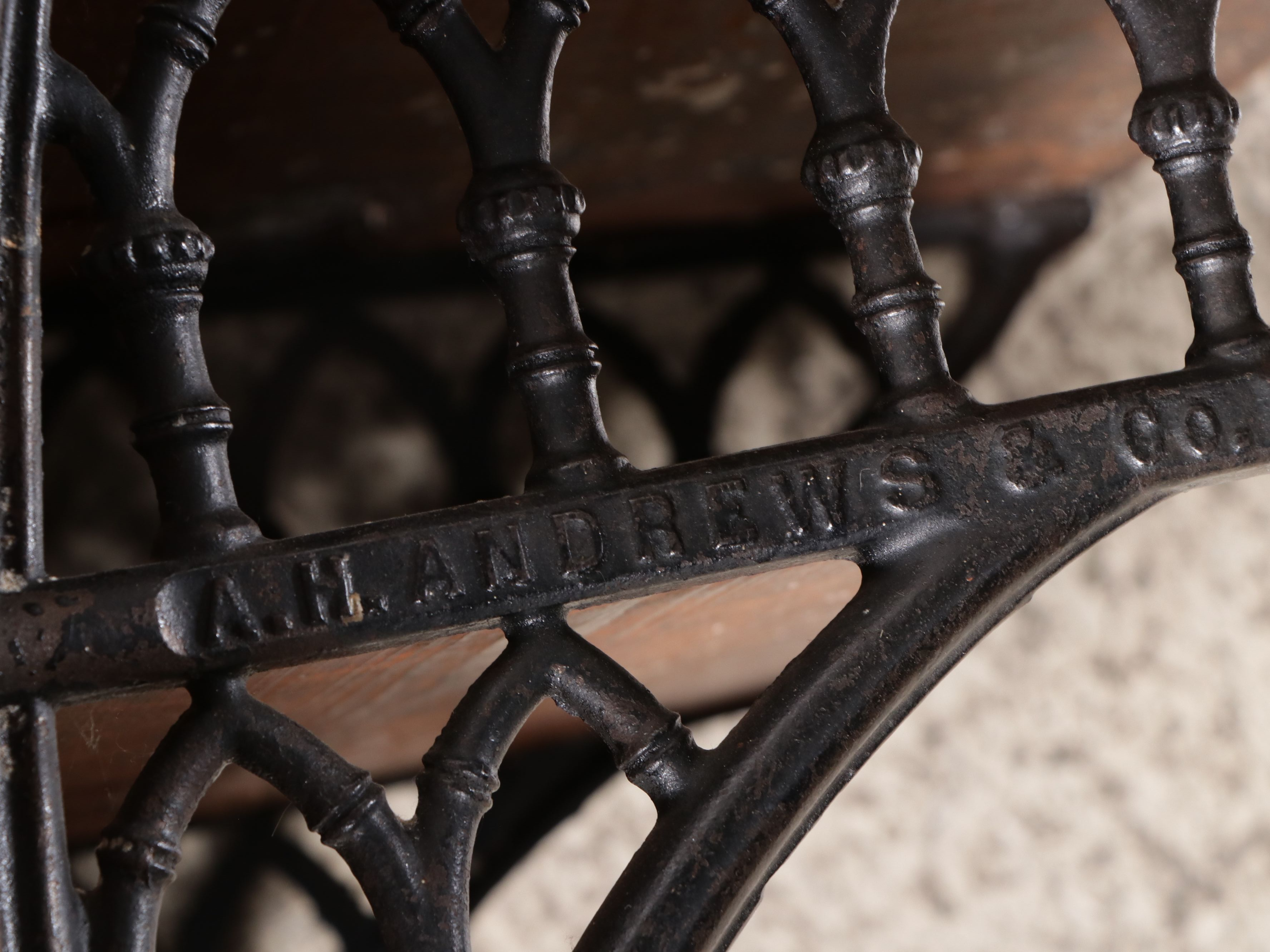 Victorian A.H. Andrews & Co. Cast Iron and Wood School Desks