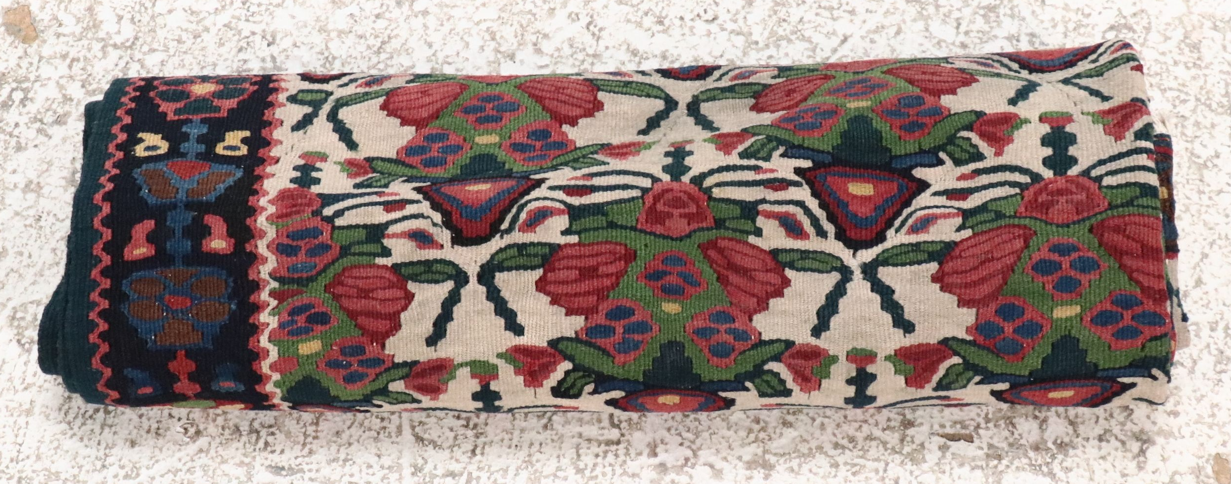 3'8 x 5'8 Handwoven Turkish Karabağ Kilim Area Rug