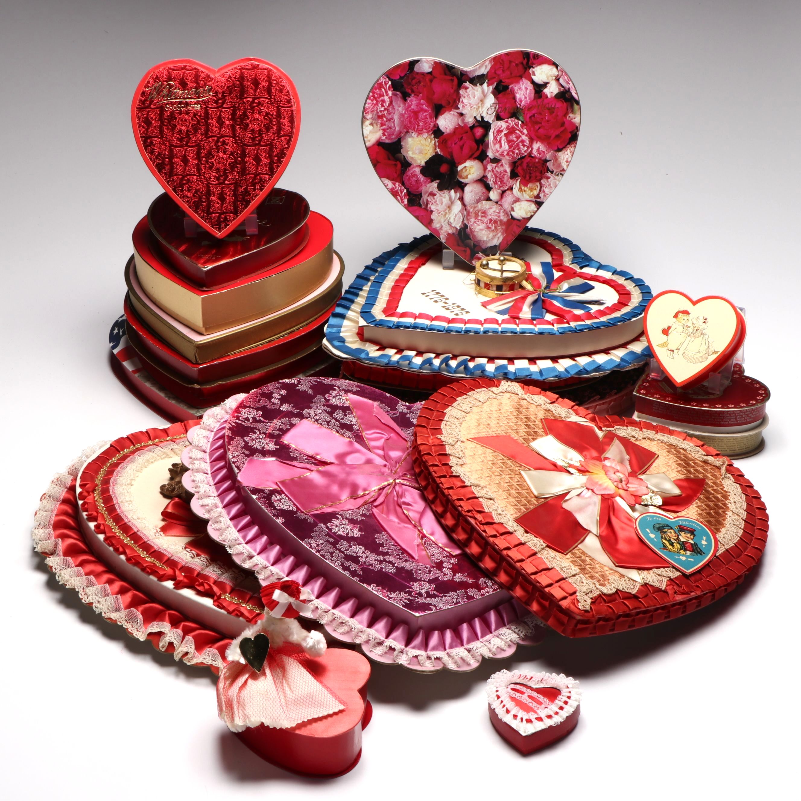 Vintage Ribbon and Lace Valentine's Day Chocolate Boxes and More
