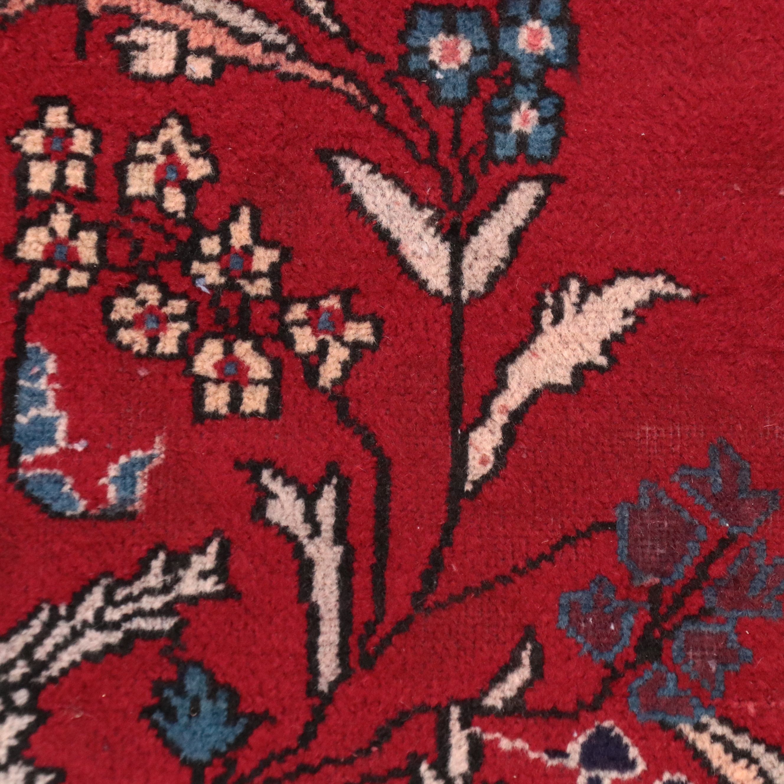 4' x 6'5 Hand-Knotted Persian Hamadan Area Rug