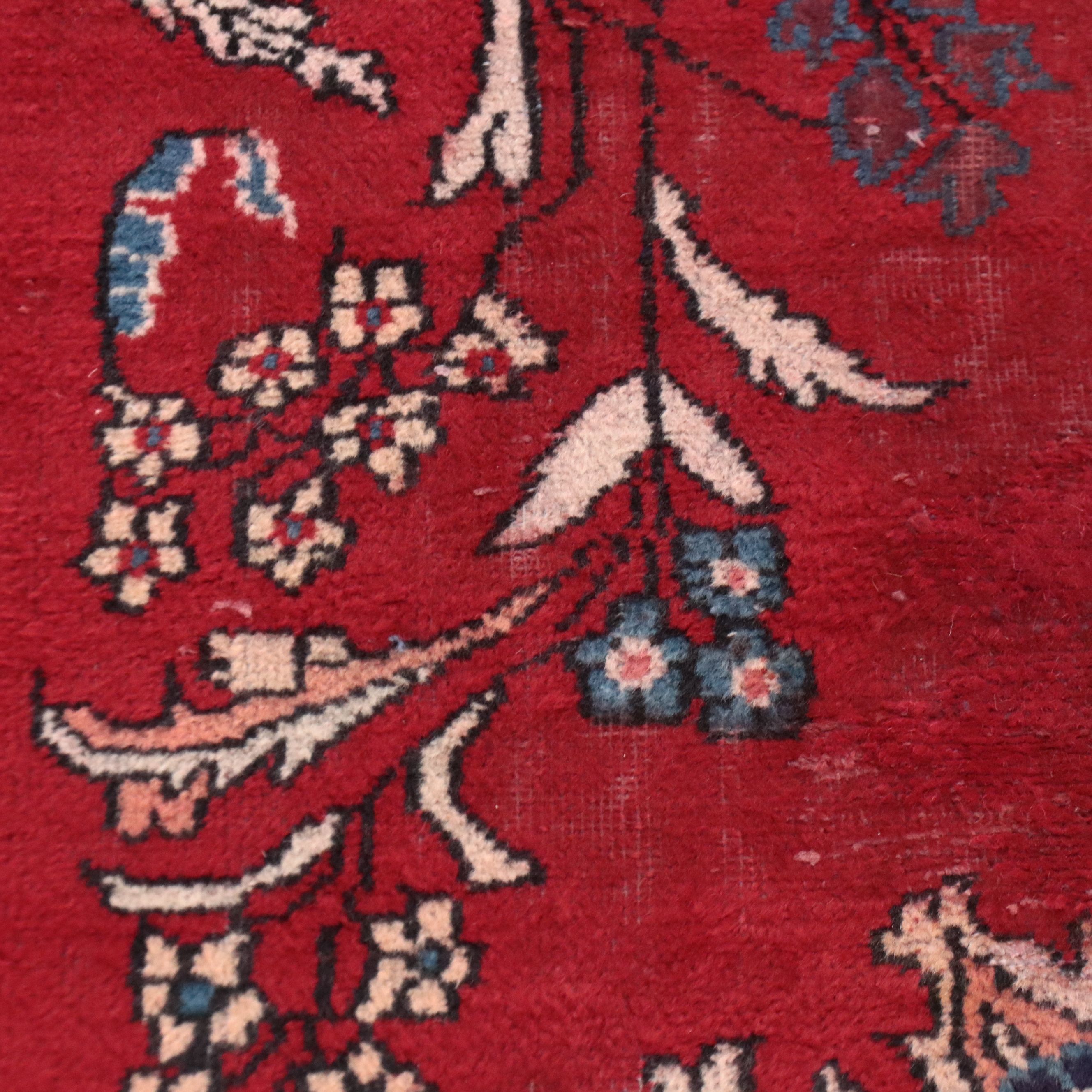 4' x 6'5 Hand-Knotted Persian Hamadan Area Rug