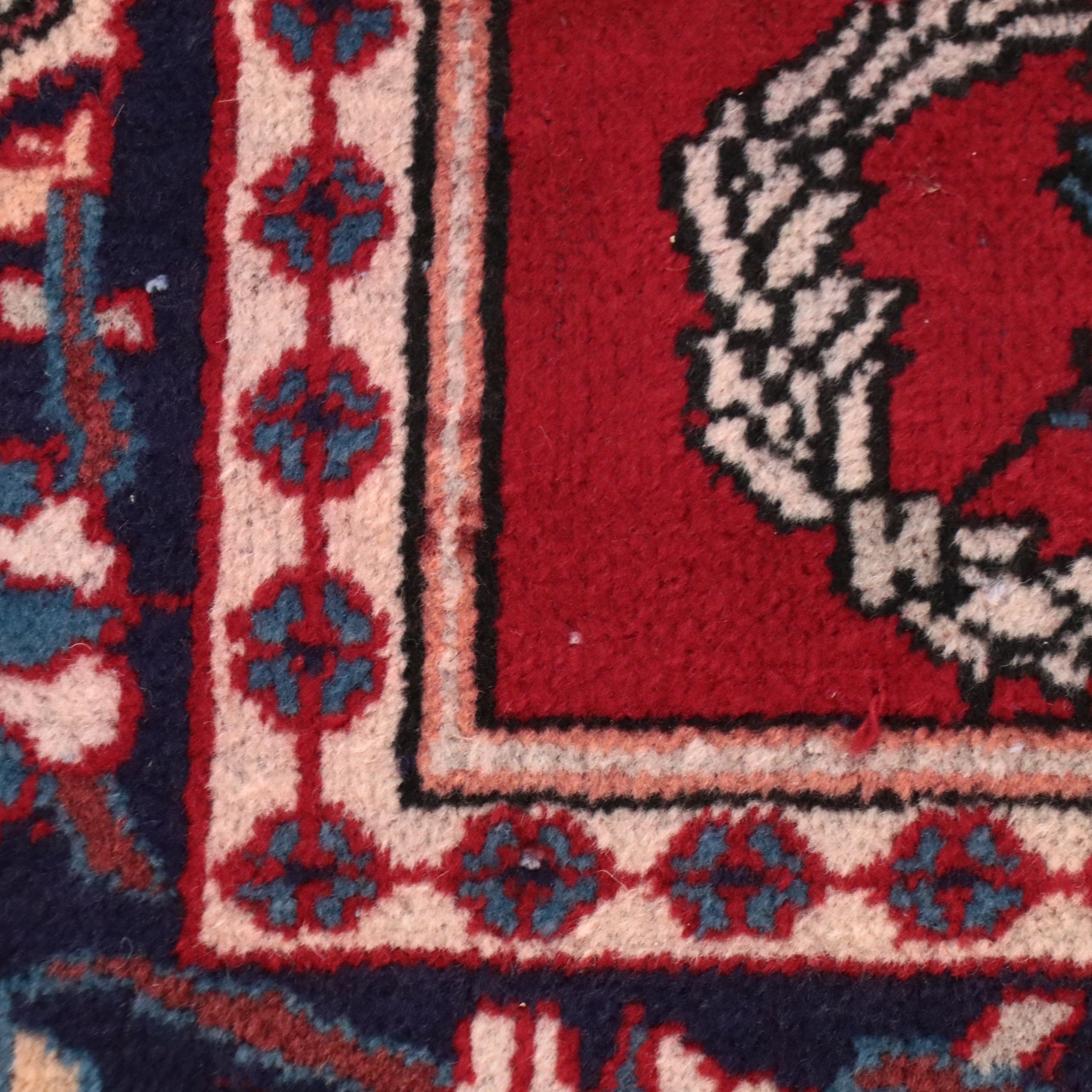 4' x 6'5 Hand-Knotted Persian Hamadan Area Rug