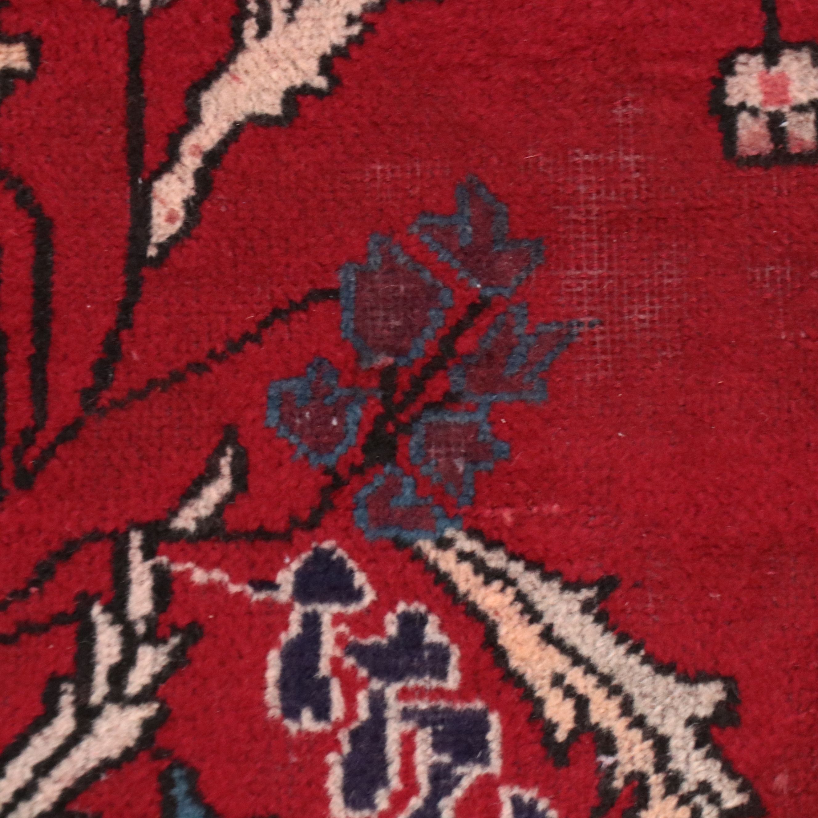 4' x 6'5 Hand-Knotted Persian Hamadan Area Rug