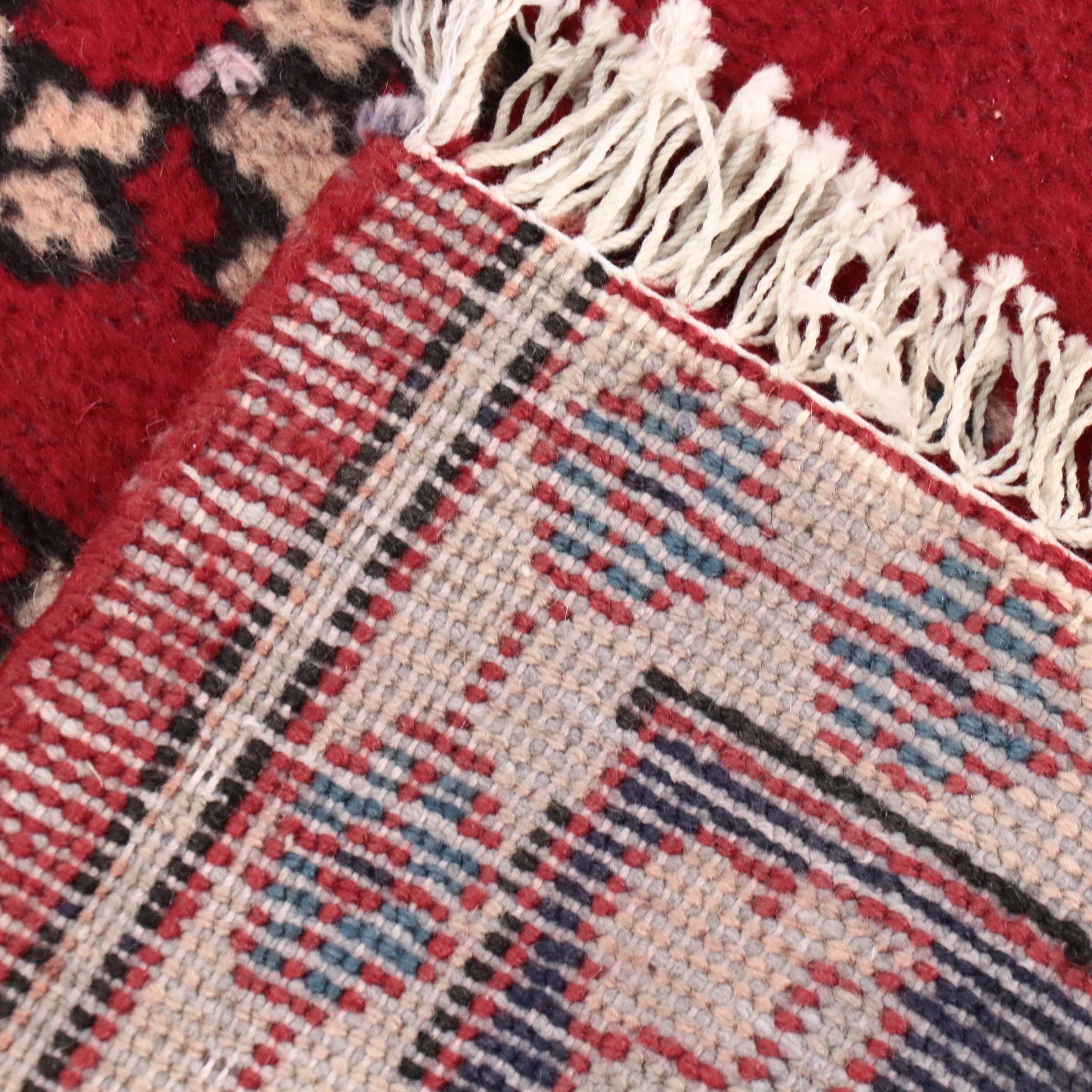 4' x 6'5 Hand-Knotted Persian Hamadan Area Rug