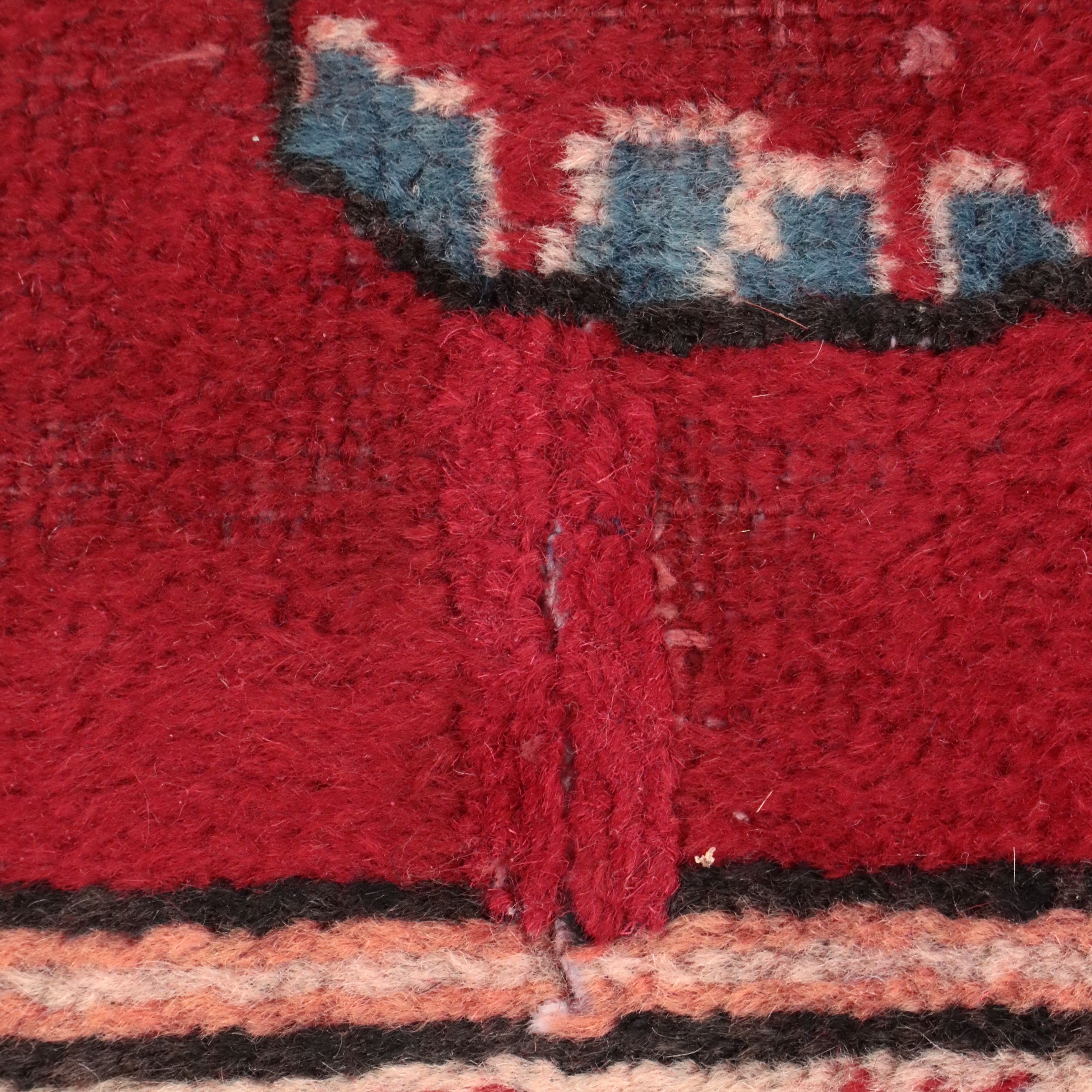 4' x 6'5 Hand-Knotted Persian Hamadan Area Rug