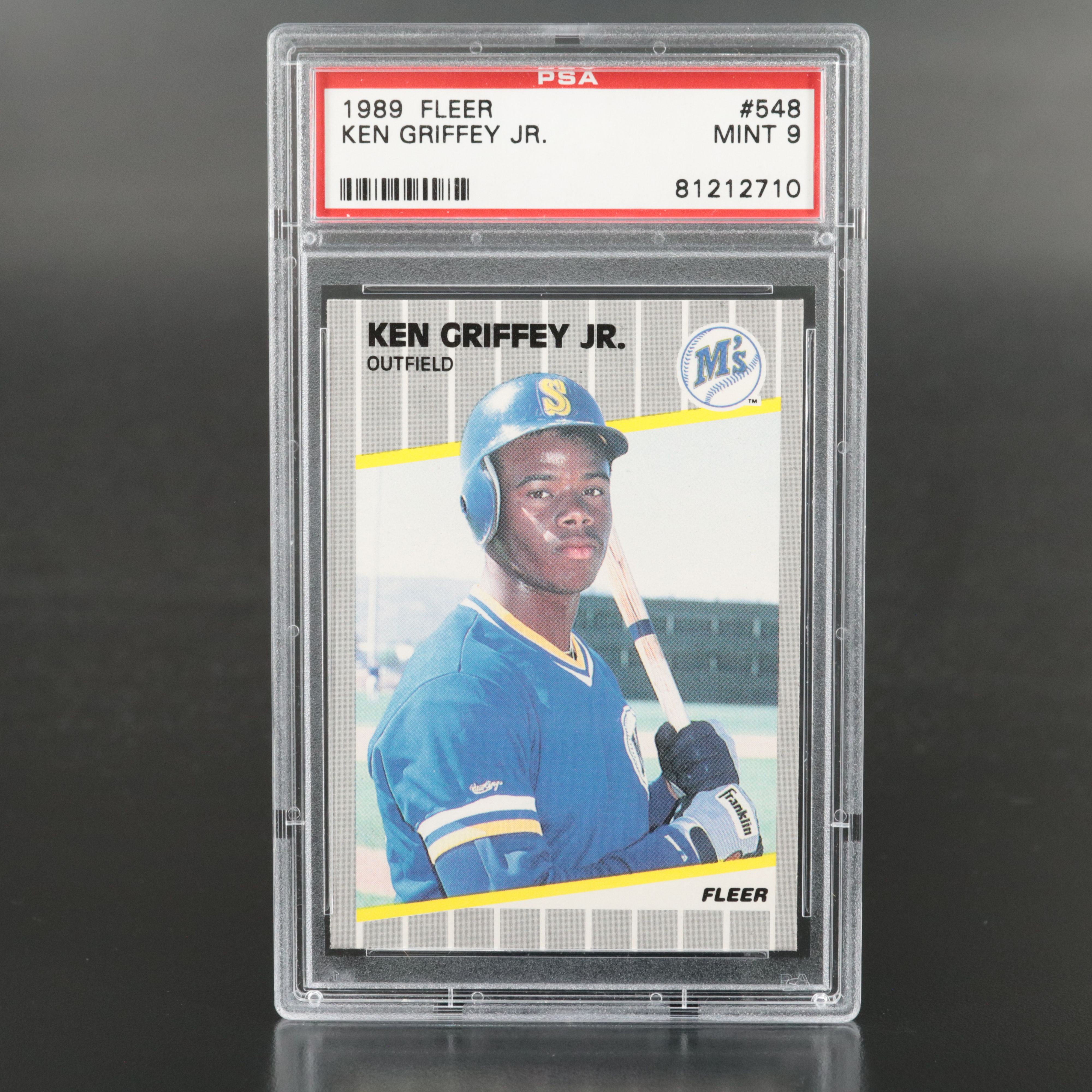 1989 Fleer Ken Griffey Jr. Rookie Baseball Card Graded PSA 9