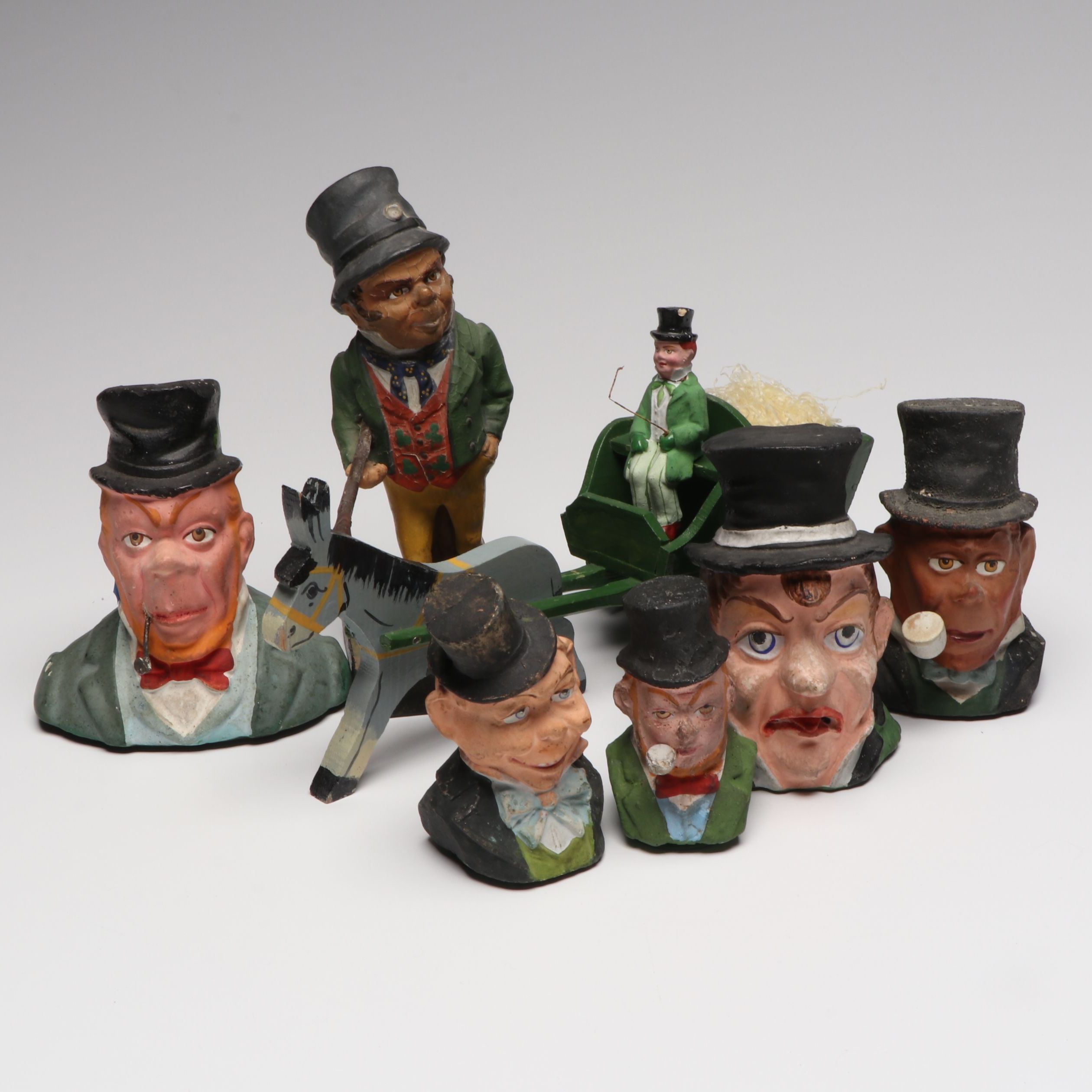 German with Other Papier-Mâché Saint Patrick's Day Candy Containers and Toy