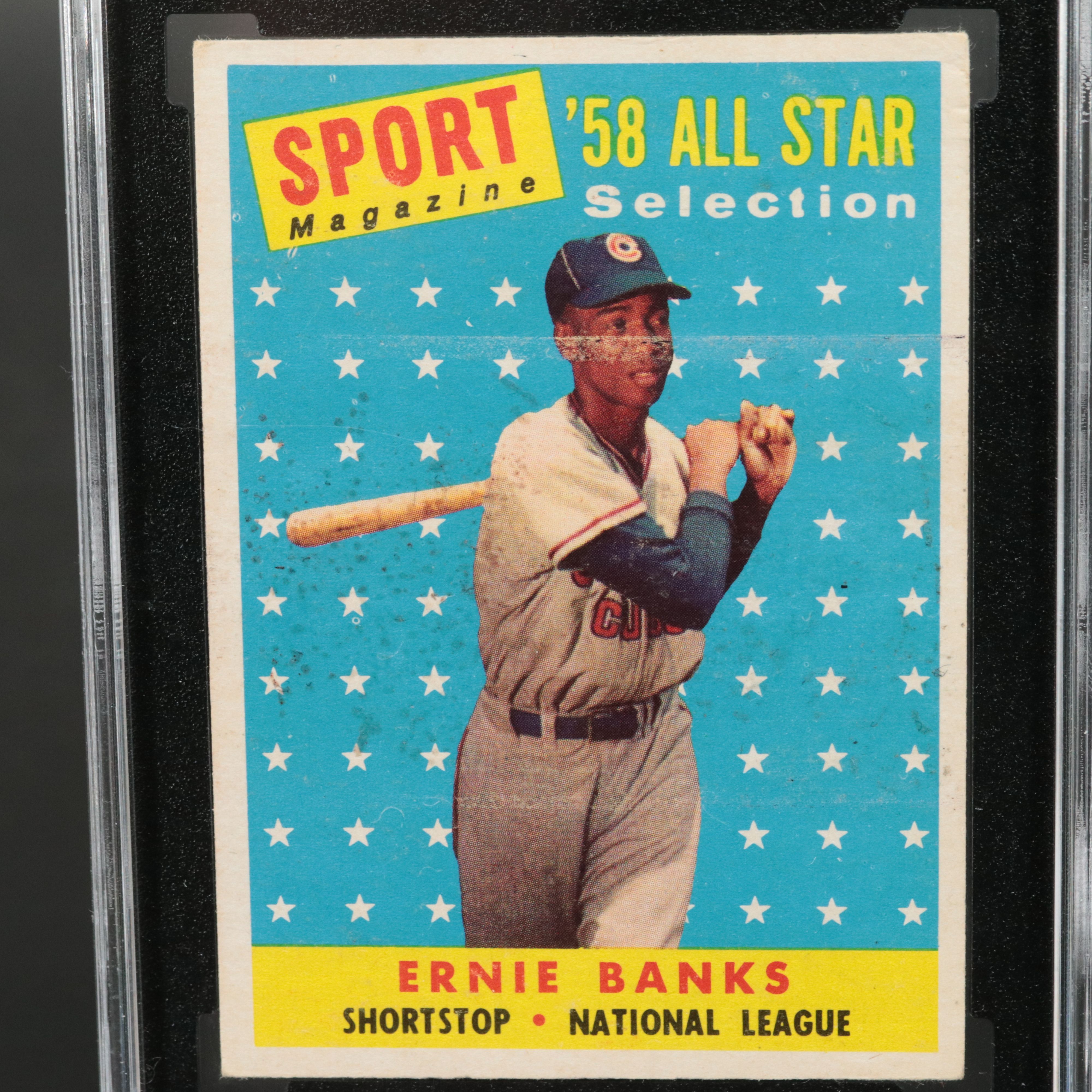1958 Topps Ernie Banks Chicago Cubs All-Star Baseball Card Graded SGC 3